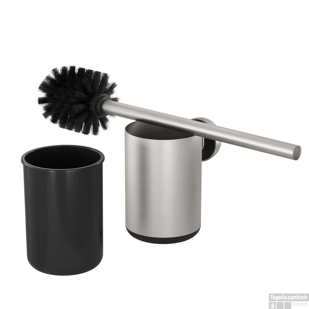 Toiletborstel Met Houder Tiger Cooper RVS Geborsteld / Zwart - Afbeelding 3