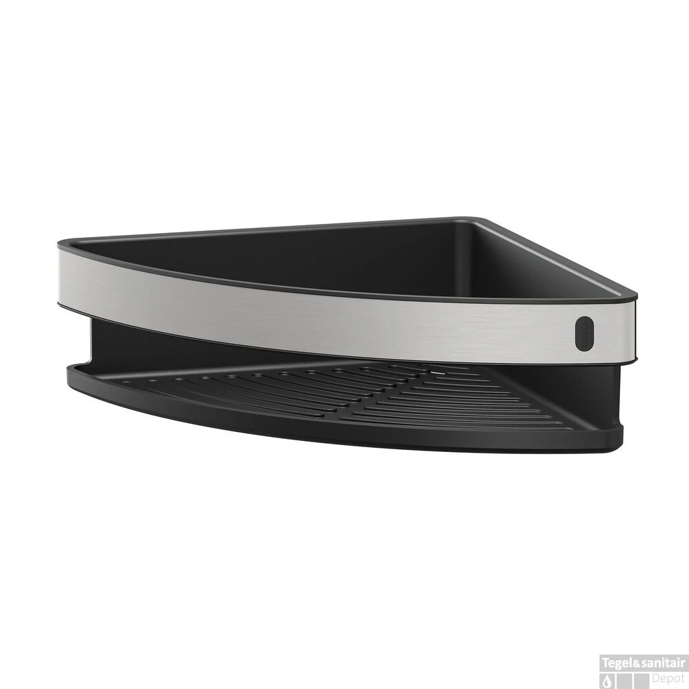 Douchemand Hoek Tiger Cooper 21 Cm Zwart / RVS Geborsteld - Afbeelding 3