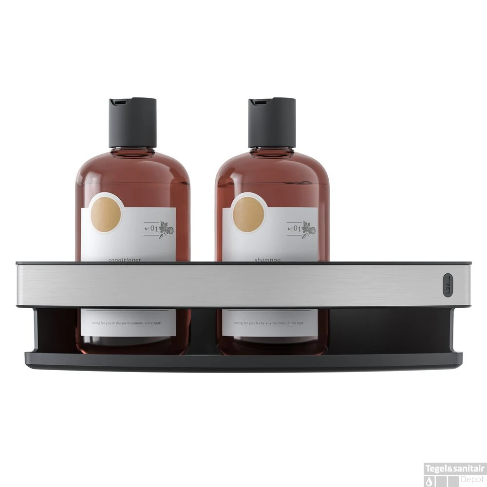 Douchemand Hoek Tiger Cooper 21 Cm Zwart / RVS Geborsteld - Afbeelding 2