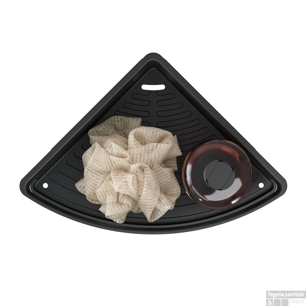 Douchemand Hoek Tiger Cooper 21 Cm Zwart / RVS Geborsteld - Afbeelding 4