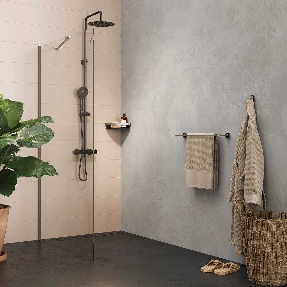 Douchemand Hoek Tiger Cooper 21 Cm Zwart / RVS Geborsteld - Afbeelding 6