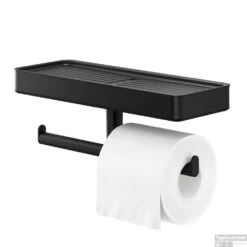 Toiletrolhouder Tiger Carv Met Planchet Zwart