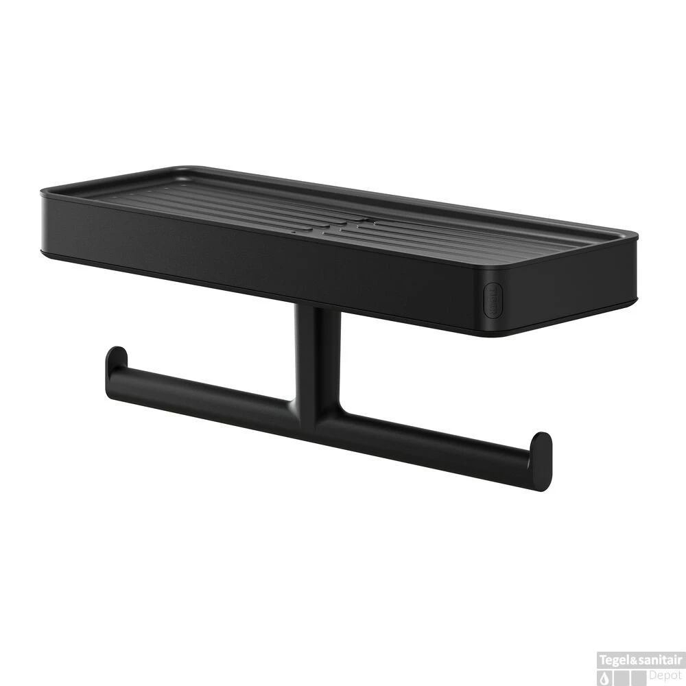 Toiletrolhouder Tiger Carv Met Planchet Zwart - Afbeelding 4