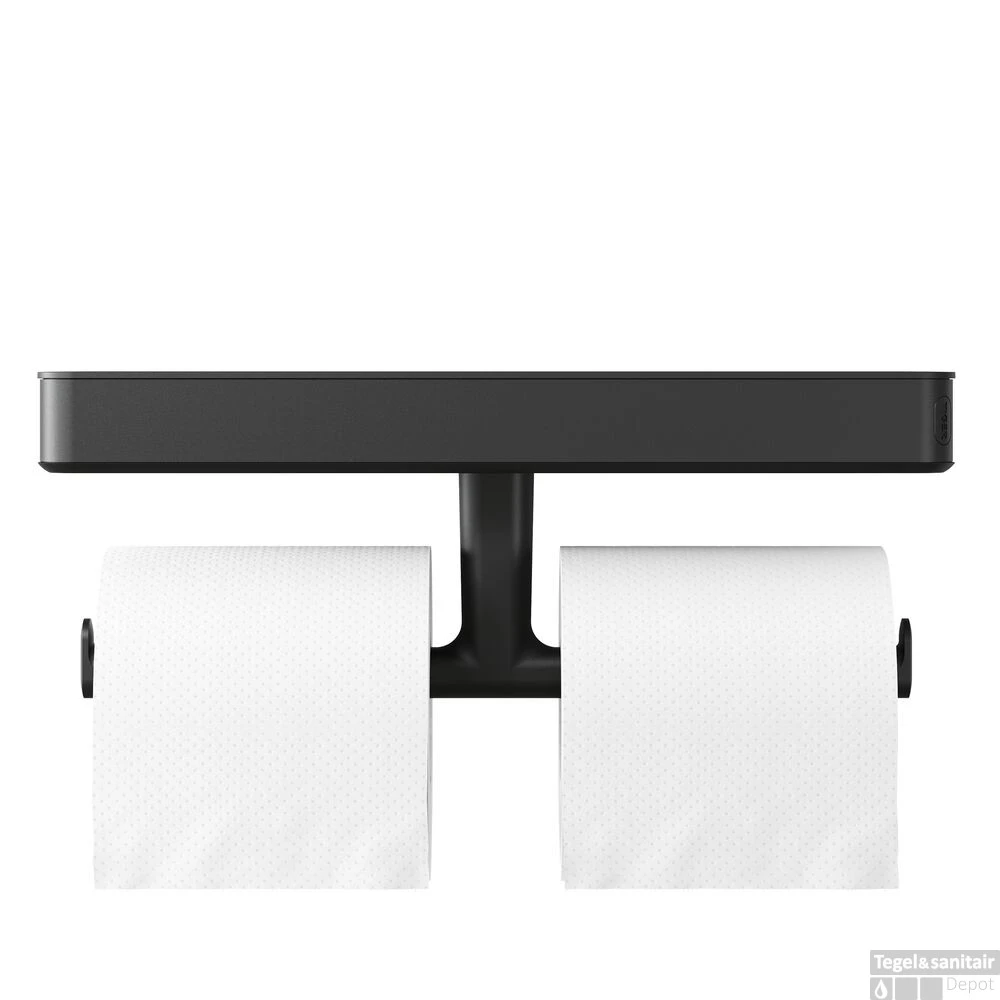 Toiletrolhouder Tiger Carv Met Planchet Zwart - Afbeelding 2