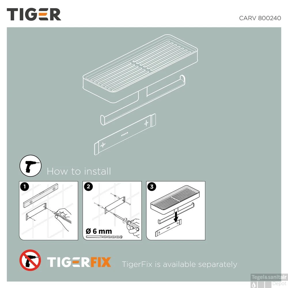 Toiletrolhouder Tiger Carv Met Planchet Zwart - Afbeelding 8