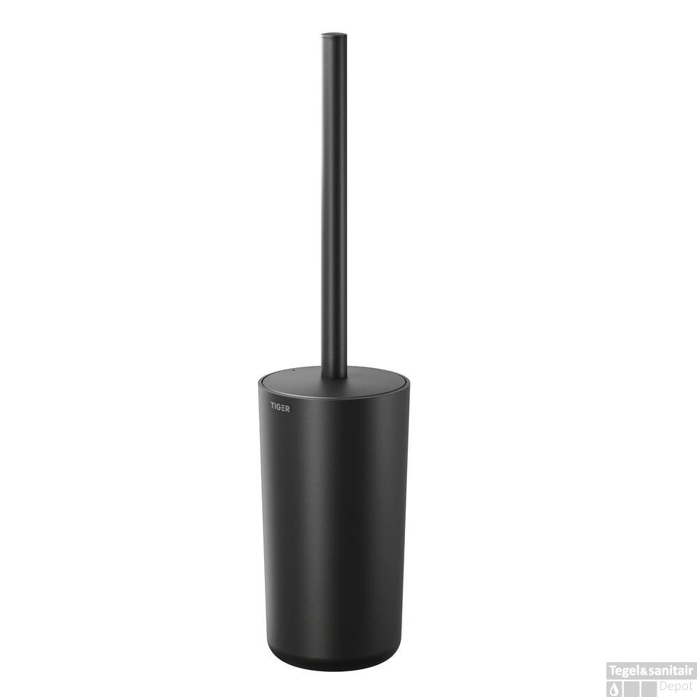Toiletborstel Met Houder Tiger Carv Vrijstaand Zwart