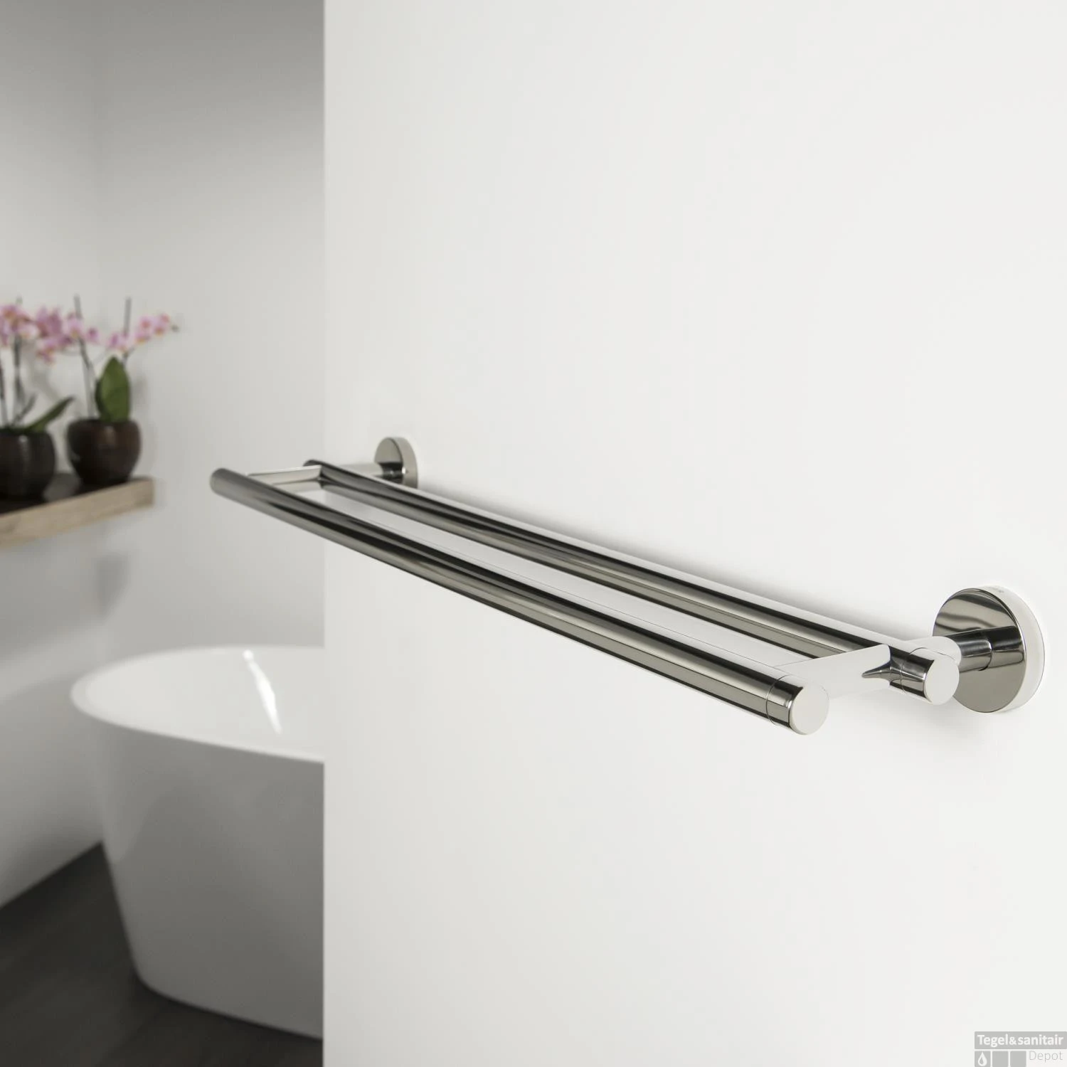 Badhanddoekrek Dubbel Tiger Boston 58 Cm RVS Glans - Afbeelding 2