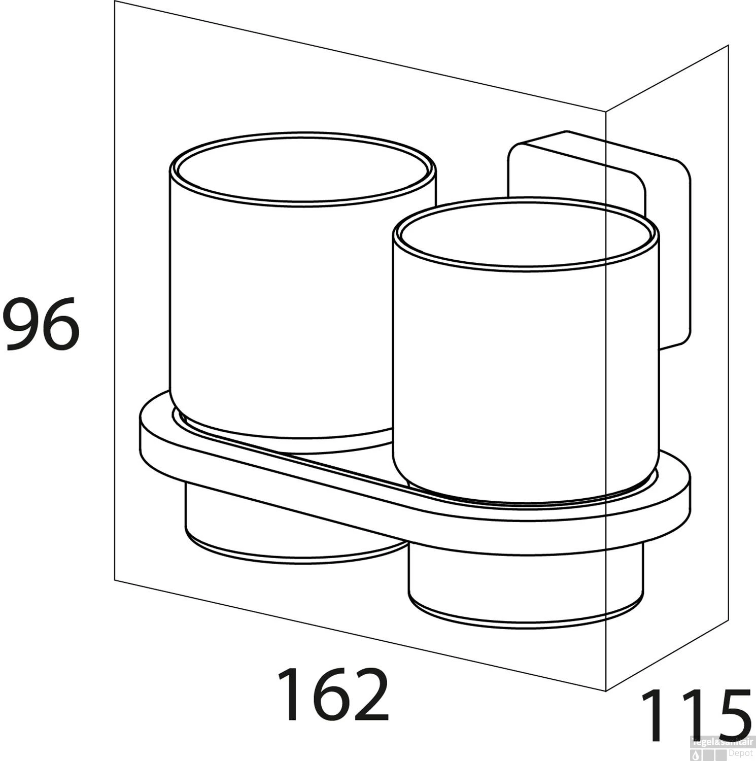 Bekerhouder Dubbel Tiger Impuls RVS - Afbeelding 3