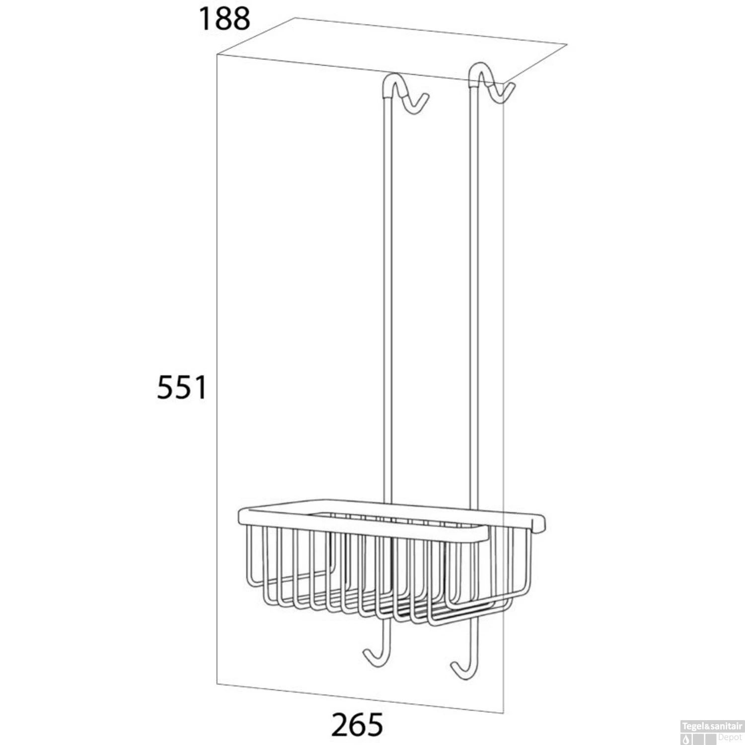 Douchekorf Tiger Exquisit RVS Geborsteld - Afbeelding 4