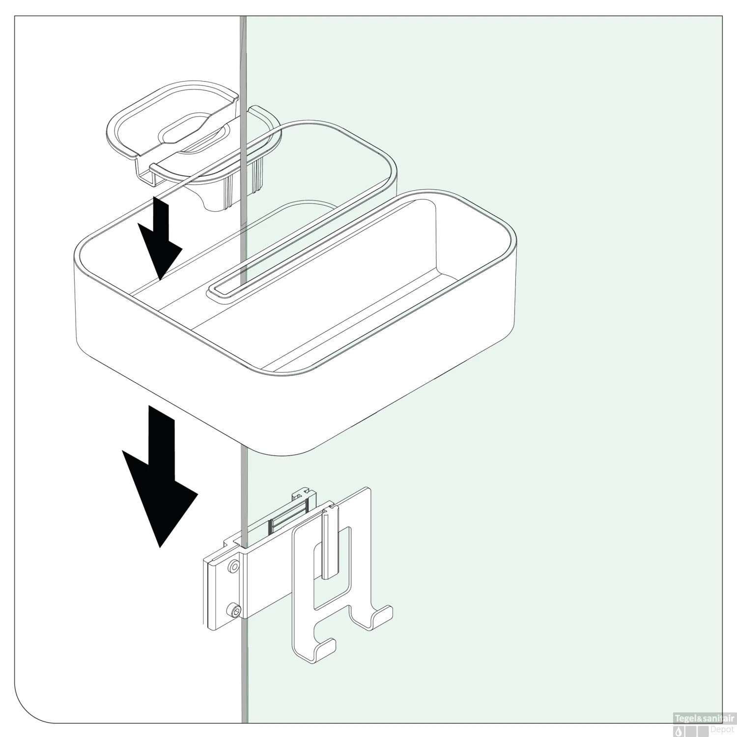 Douchemand Tiger 2-Store Voor Douchewand Met Telefoonhouder Wit - Afbeelding 8