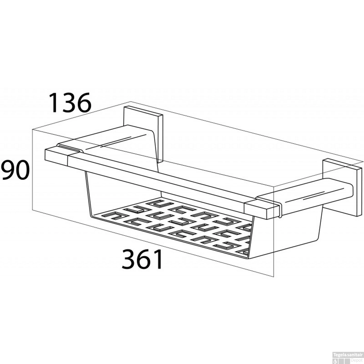 Flacon Sponshouder Tiger Items Chroom - Afbeelding 2
