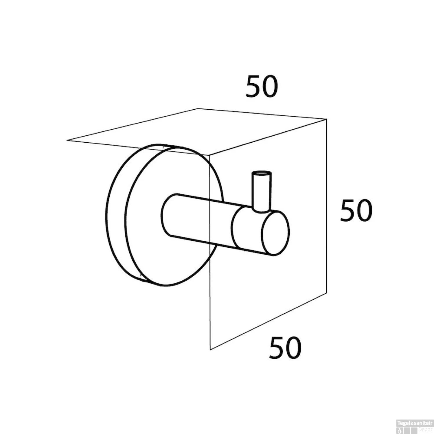 Haak Groot Tiger Boston RVS Glans - Afbeelding 4
