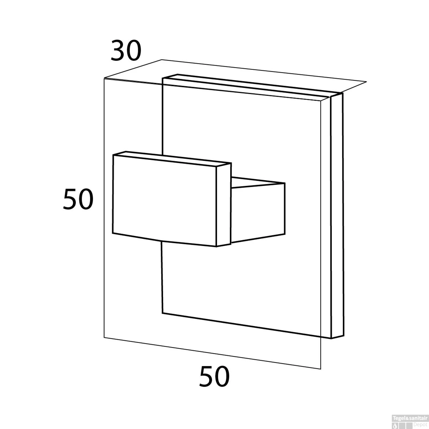 Handdoekhaak Tiger Items Groot Vierkant RVS - Afbeelding 2