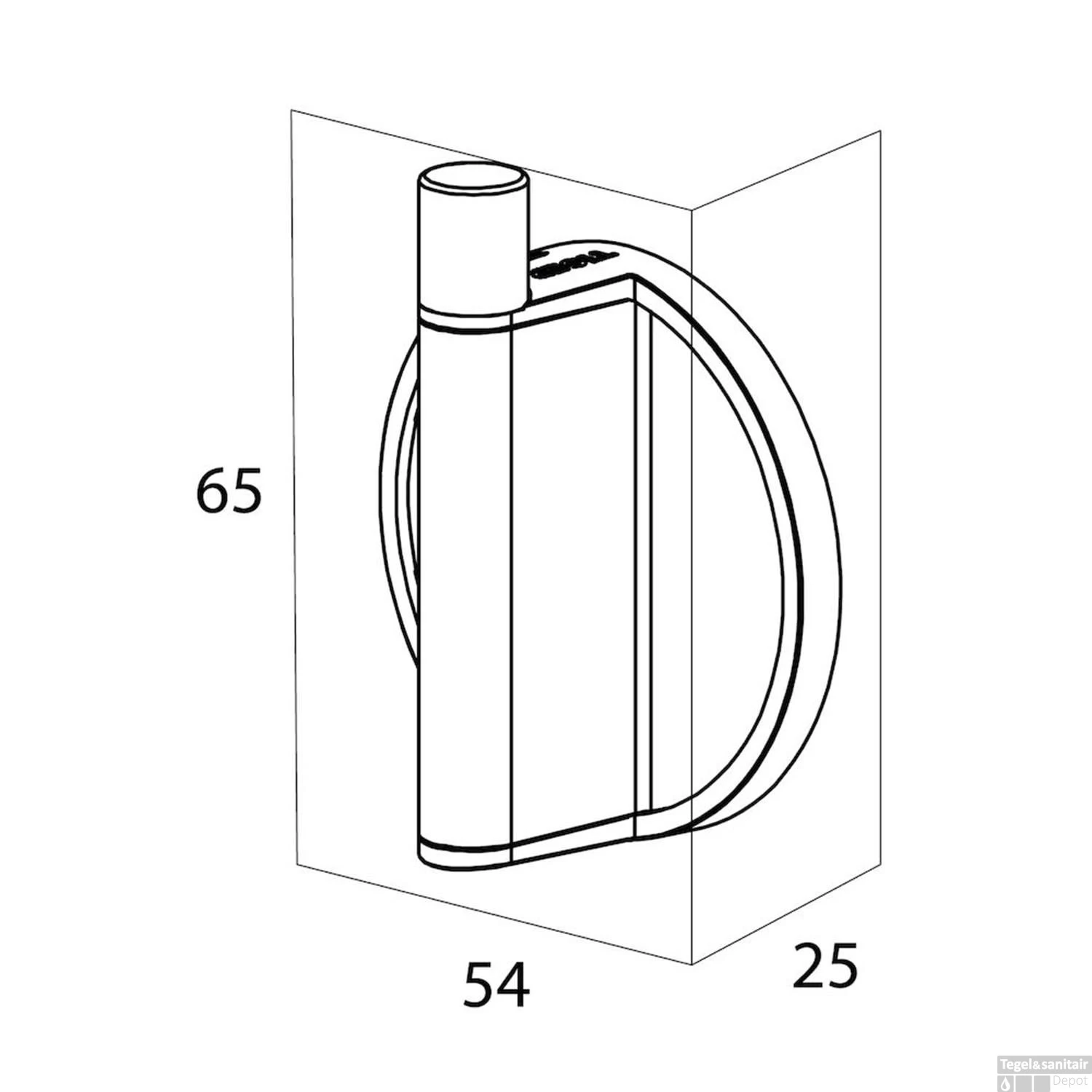 Handdoekhaak Tiger Tune Zwart Met Geborsteld Messing - Afbeelding 6