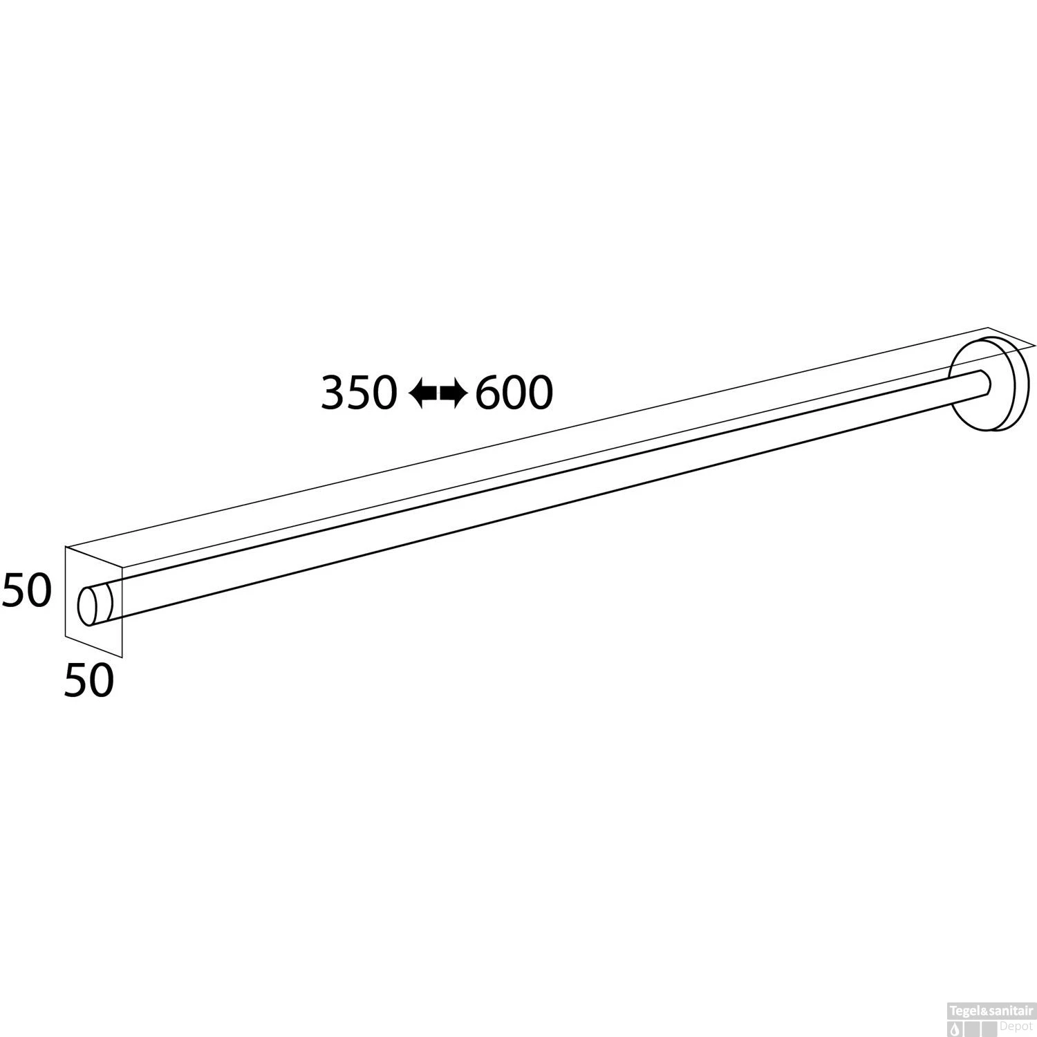 Handdoekrek Tiger Boston Telescopisch RVS - Afbeelding 4
