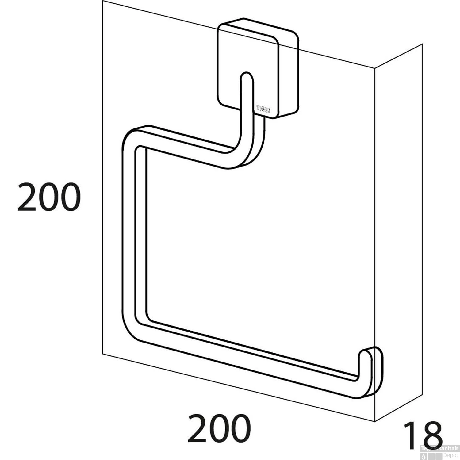 Handdoekring Tiger Impuls Chroom - Afbeelding 3