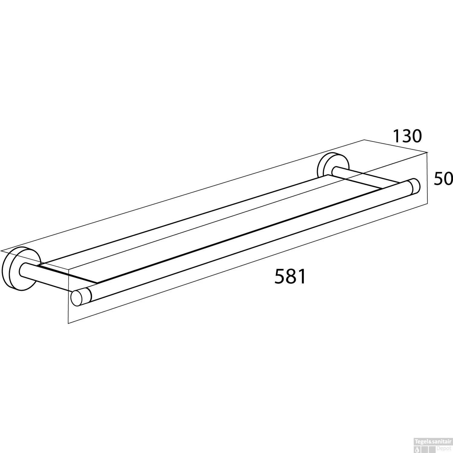 Planchet Tiger Boston 58 Cm RVS - Afbeelding 3