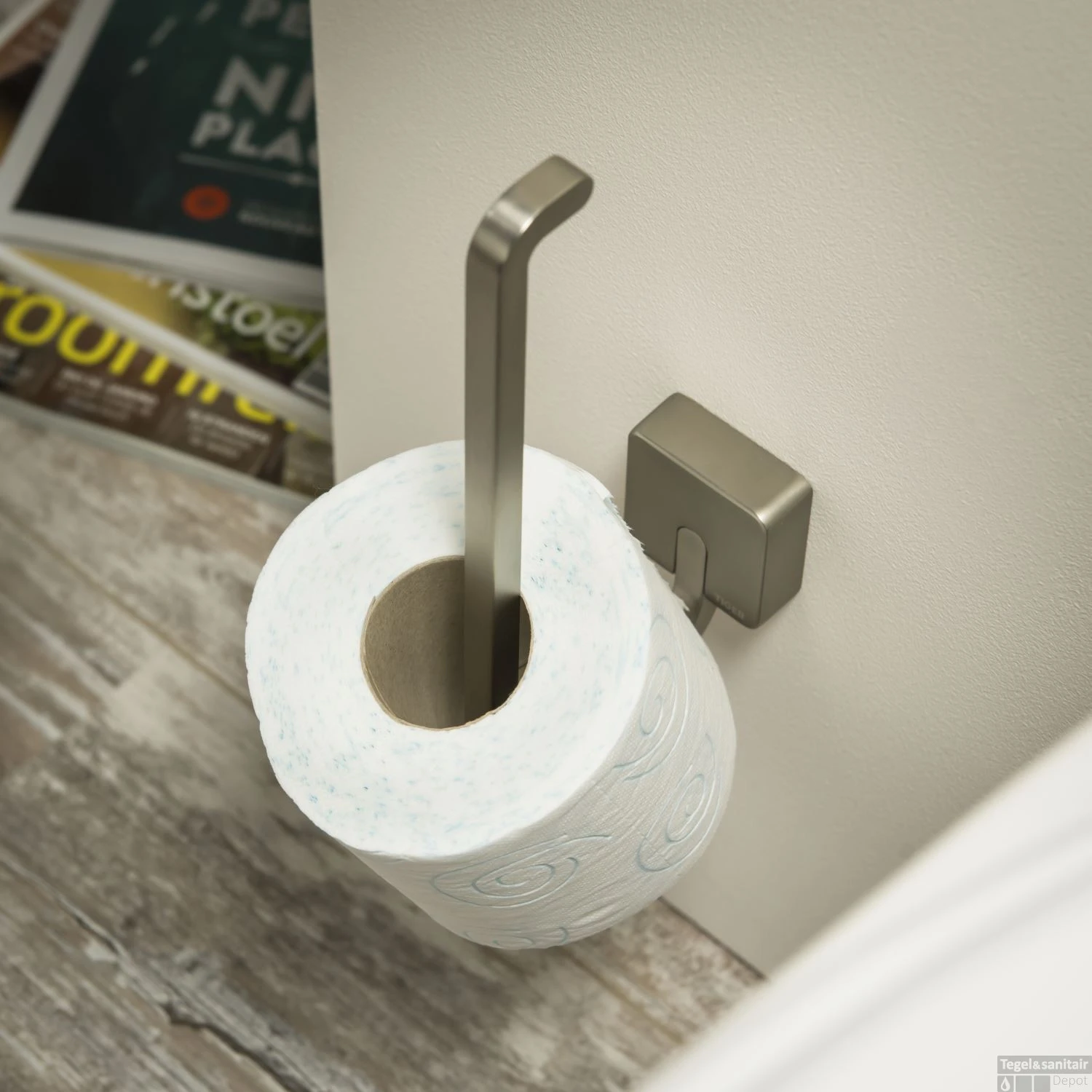 Reserve Toiletrolhouder Tiger Impuls Muur RVS Geborsteld