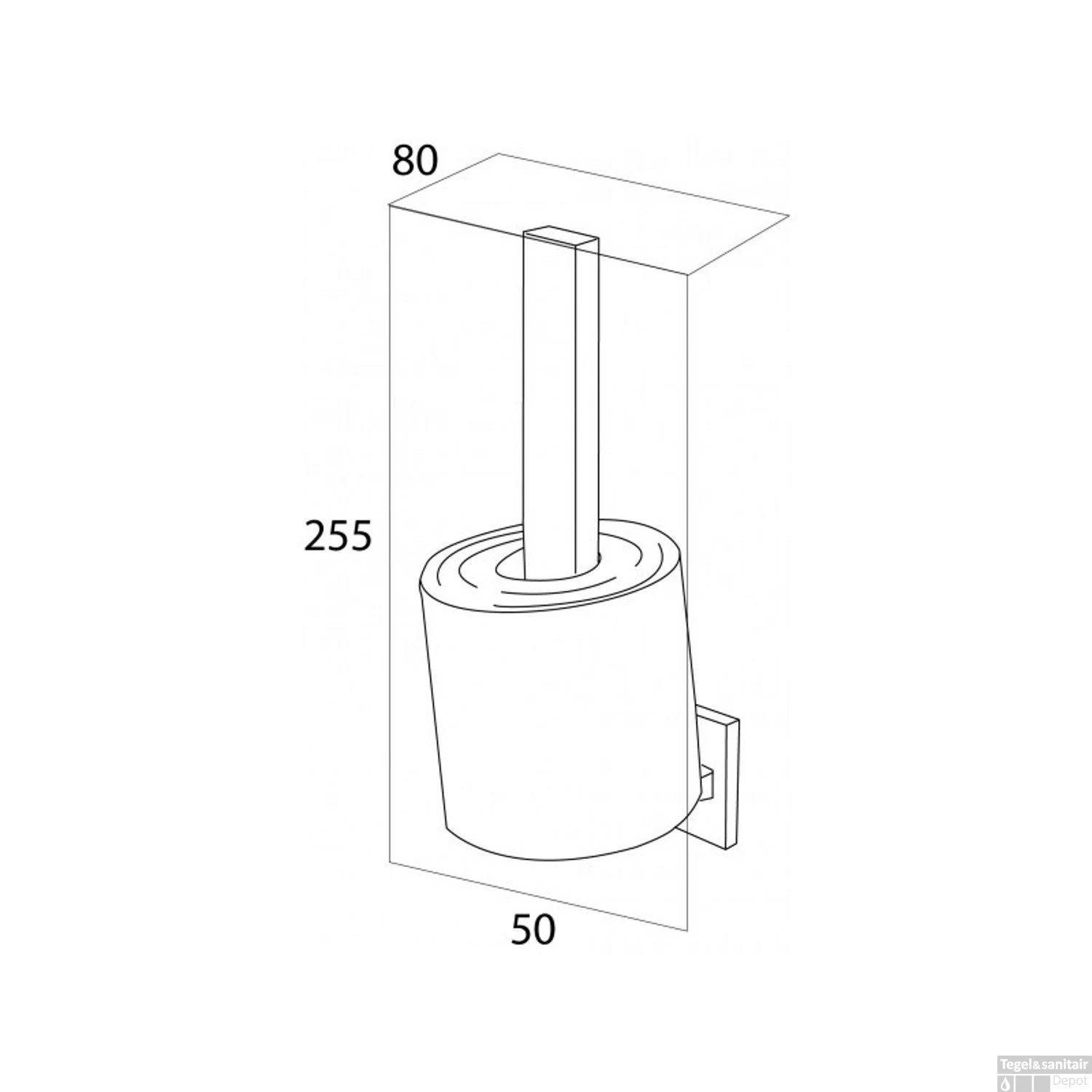 Reserve Toiletrolhouder Tiger Items Muur RVS - Afbeelding 2