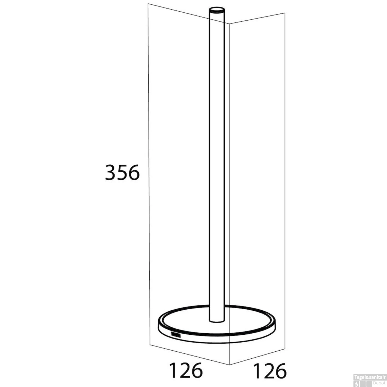 Reserverolhouder Tiger Tune Vrijstaand RVS Geborsteld/Zwart - Afbeelding 5