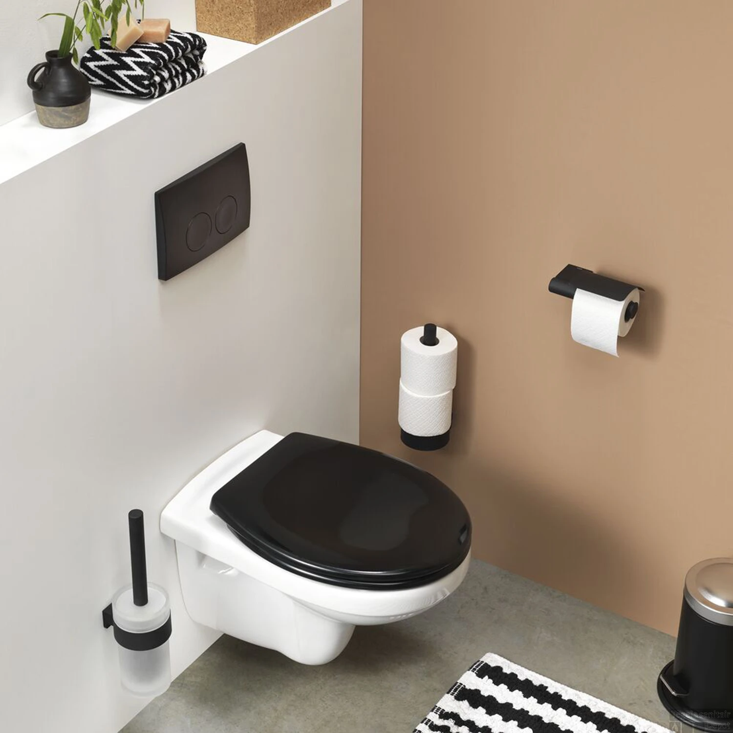 Reserve Toiletrolhouder Tiger Nomad Muur Rond Matzwart - Afbeelding 3