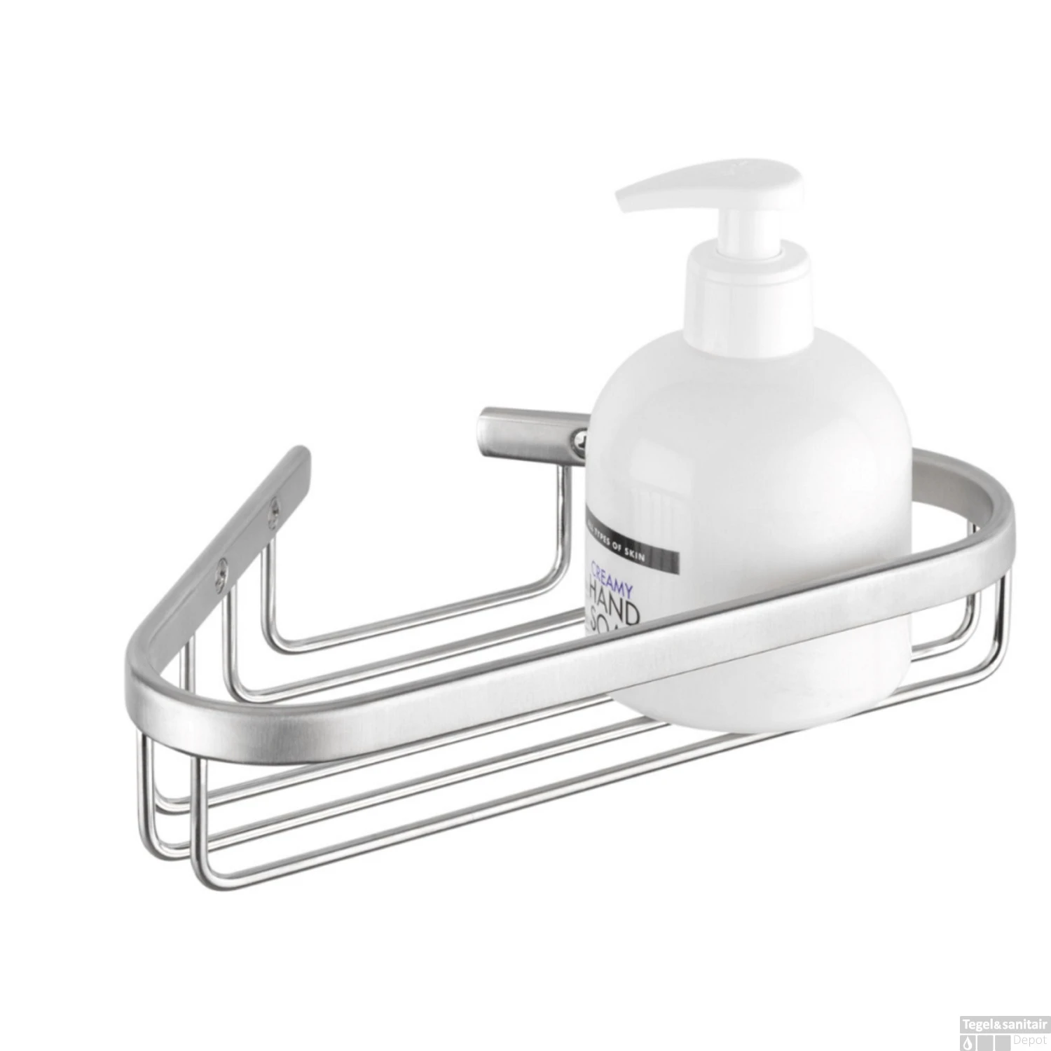 Hoekzeephouder Groot Tiger Exquisit RVS Geborsteld