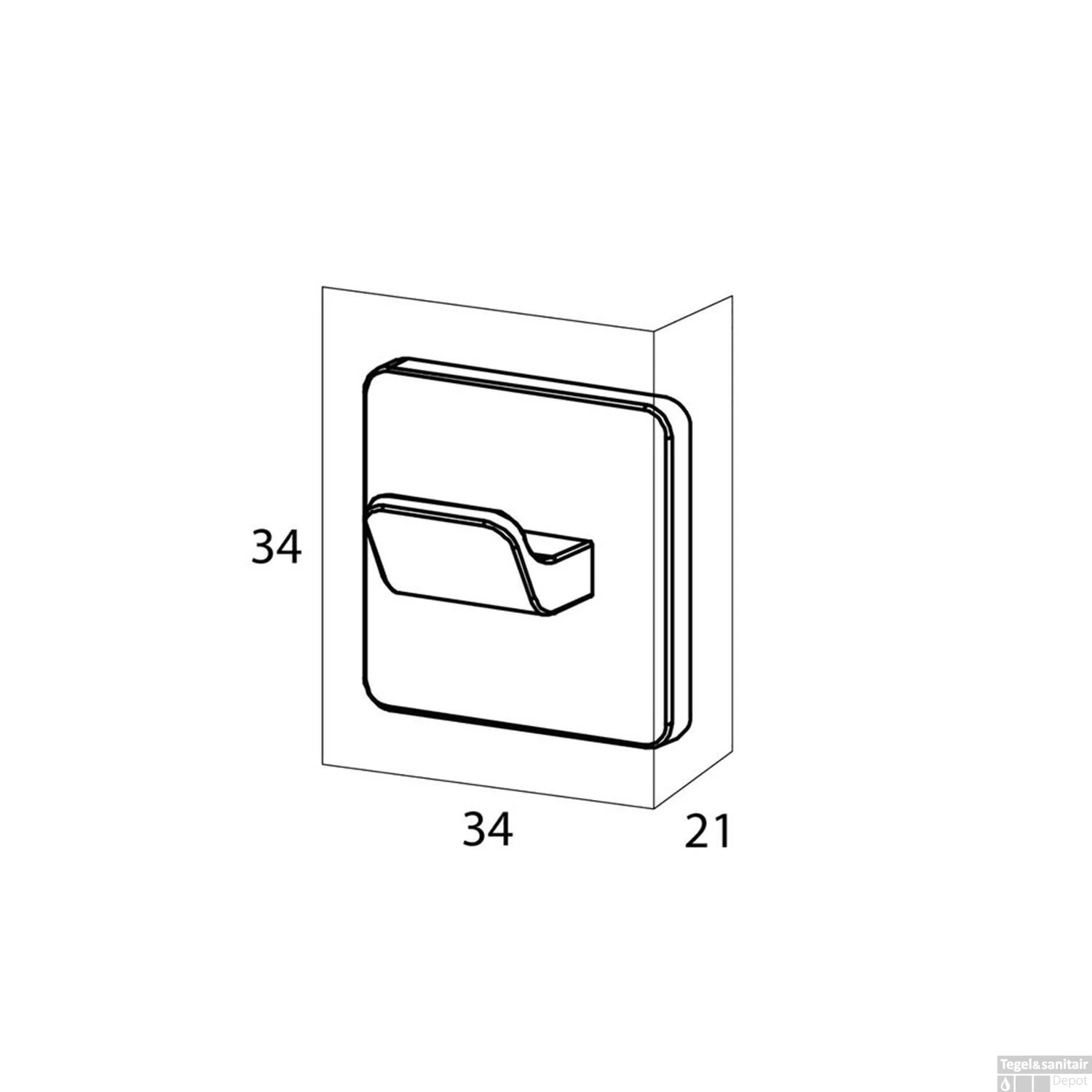 Tiger Dock Haak Klein RVS Geborsteld - Afbeelding 6