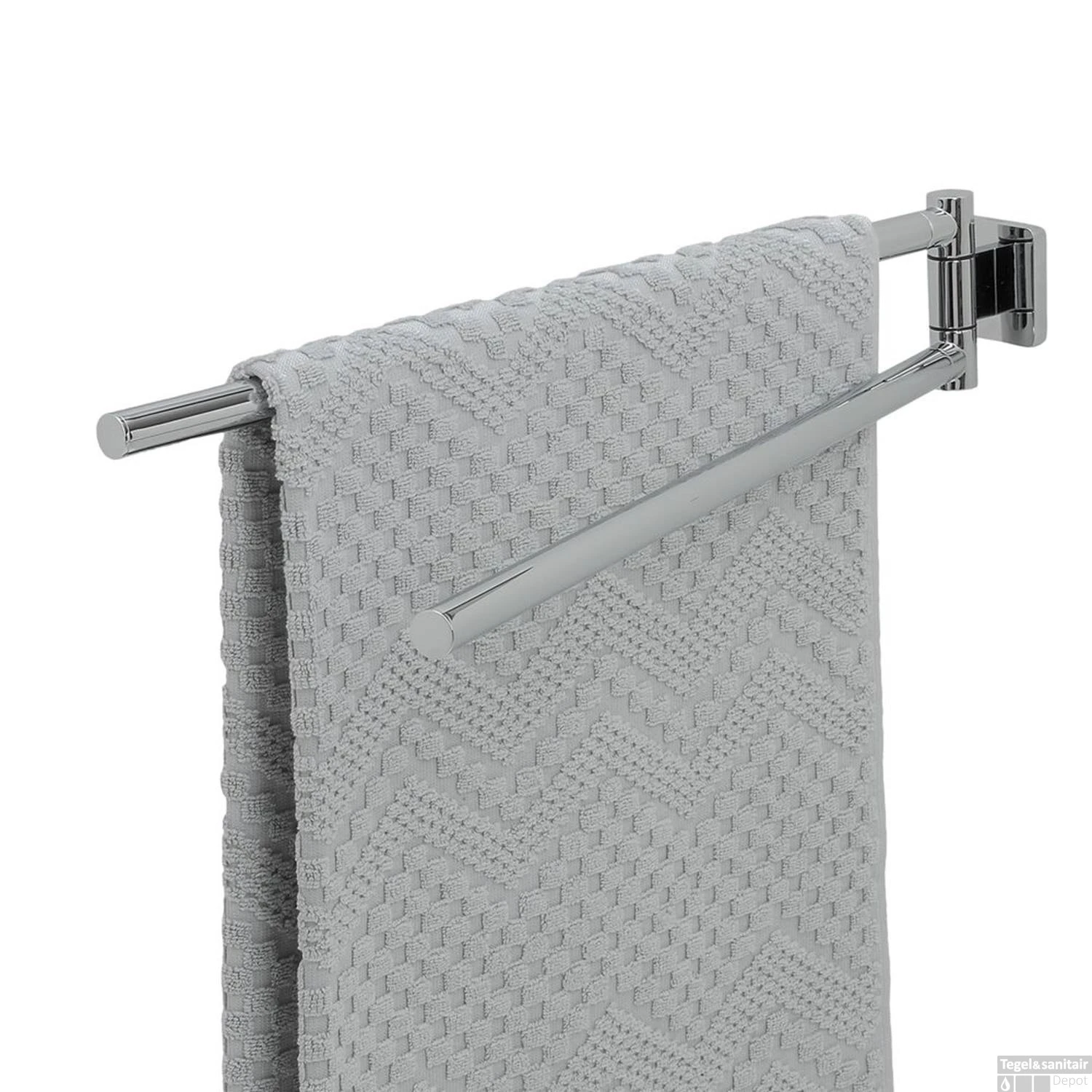 Tiger Dock Handdoekenrek 2 Armig Chroom 5x8x45 - Afbeelding 2