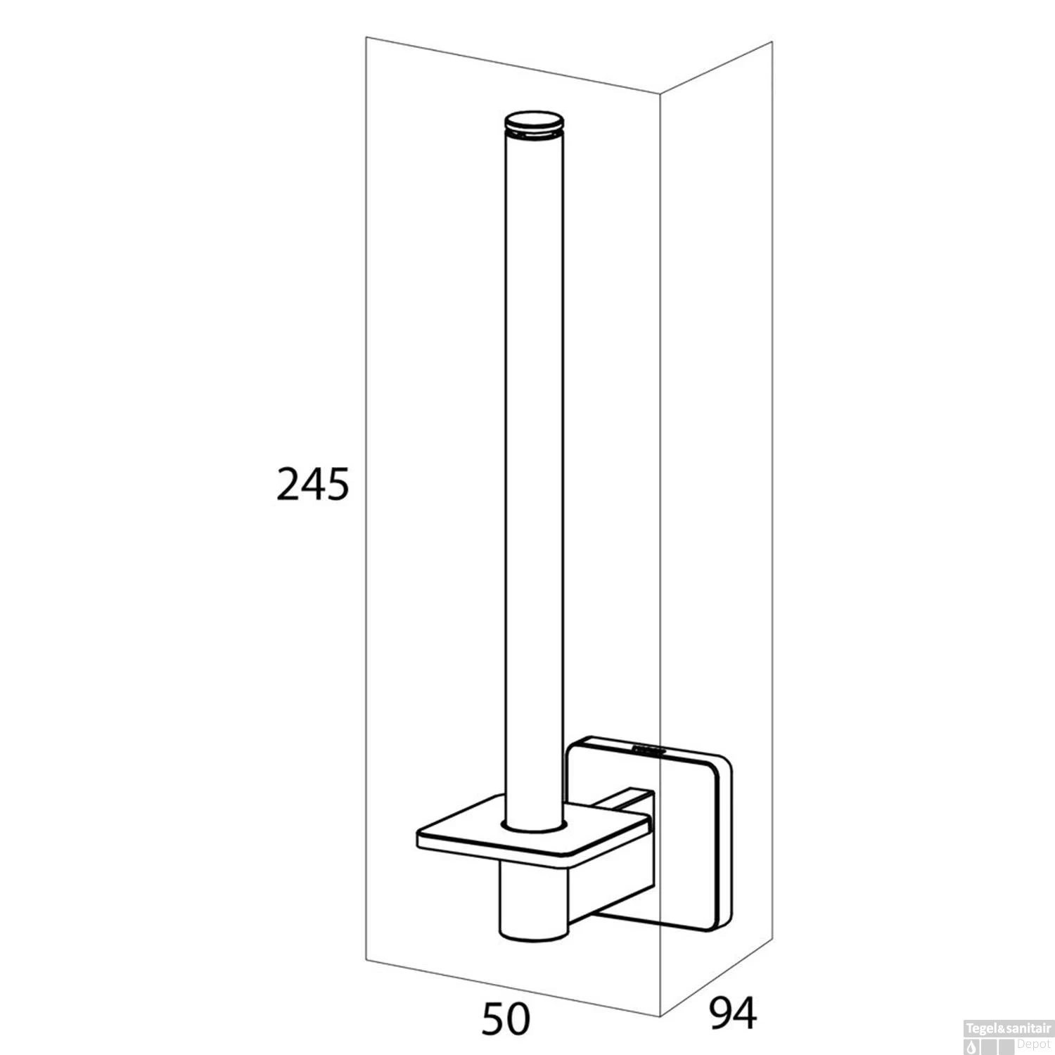 Tiger Dock Reserverolhouder RVS Geborsteld 24x5x9.5 Cm - Afbeelding 5
