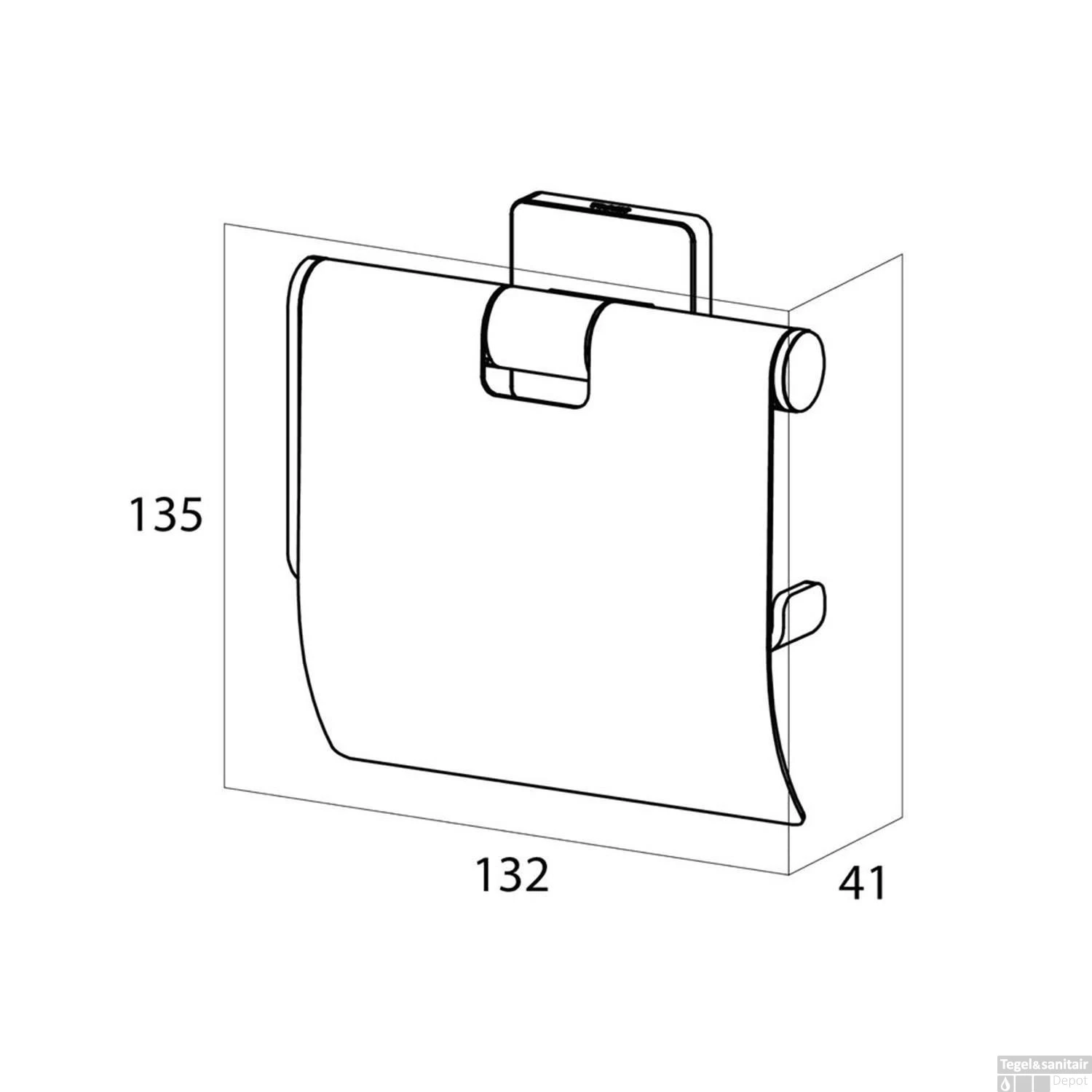 Tiger Dock Toiletrolhouder Met Klep RVS Geborsteld - Afbeelding 4