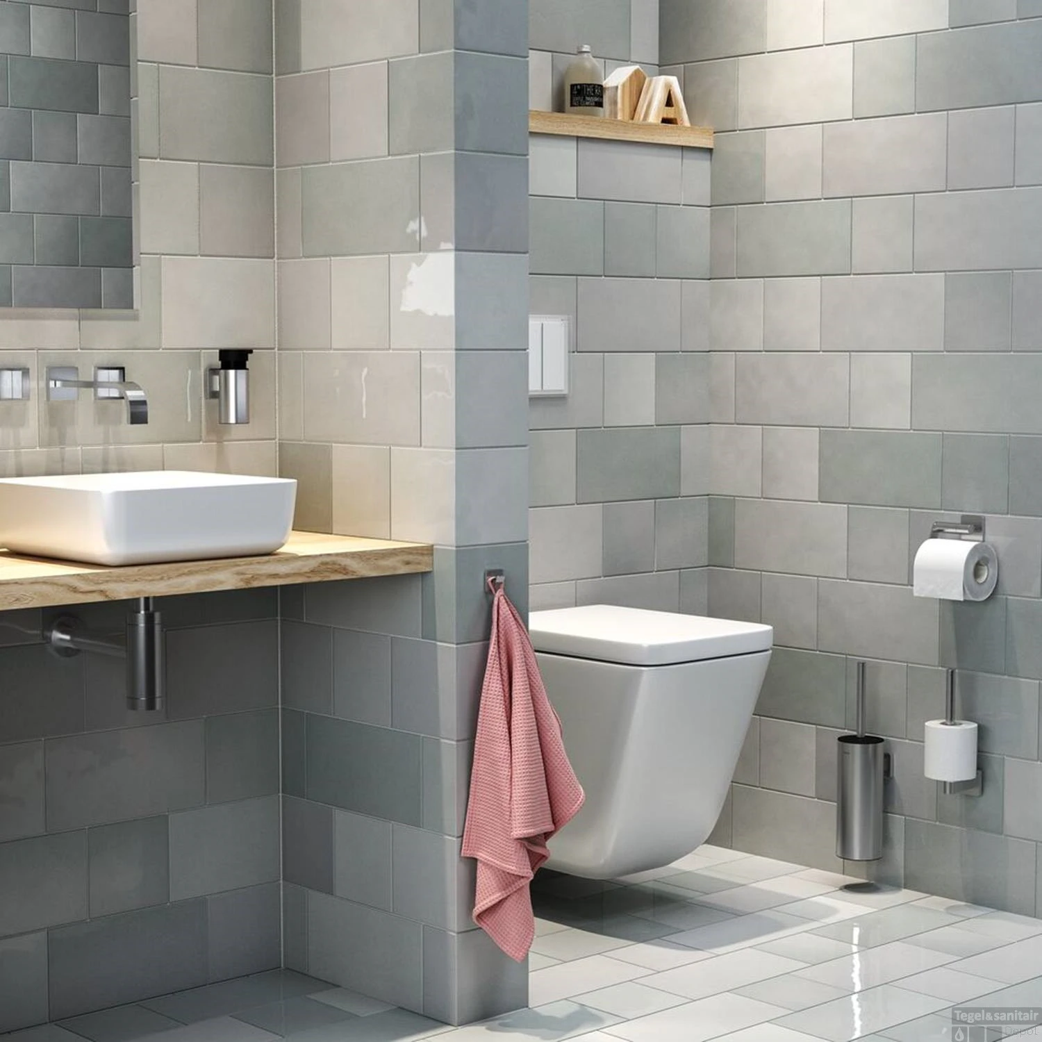 Tiger Dock Toiletrolhouder RVS Geborsteld - Afbeelding 3