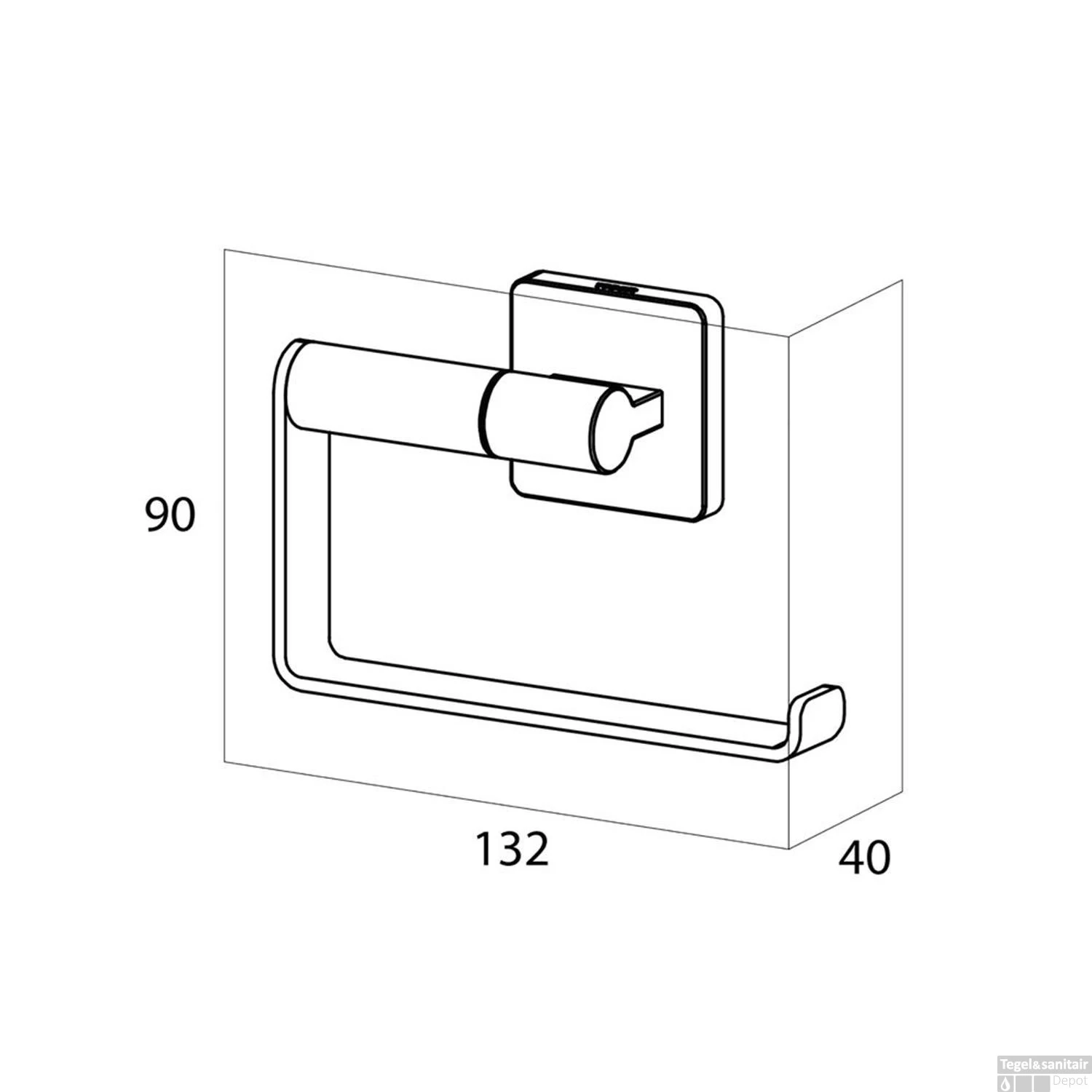 Tiger Dock Toiletrolhouder RVS Geborsteld - Afbeelding 4