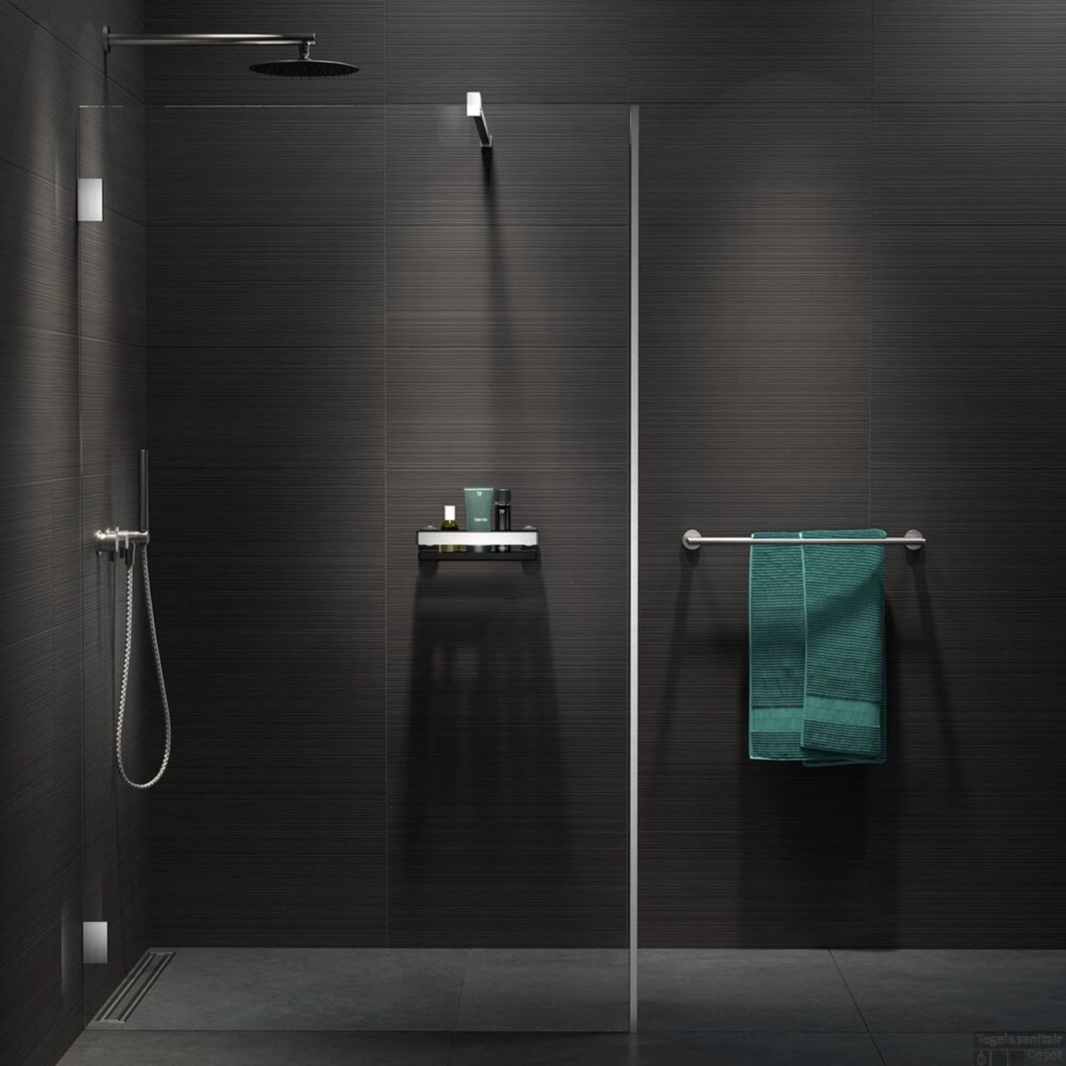 Tiger Noon Douchemand Recht RVS Geborsteld 30x14x8 Cm - Afbeelding 4