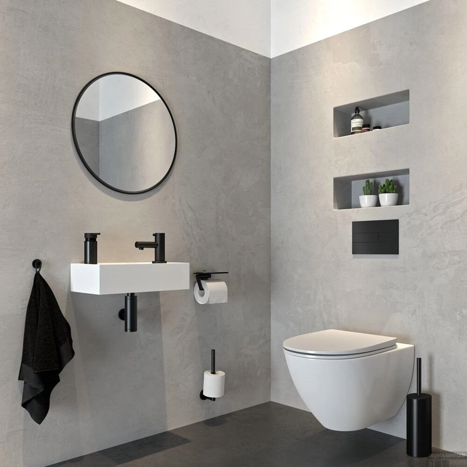 Tiger Noon Reserverolhouder Mat Zwart 24x5x9.5 Cm - Afbeelding 3