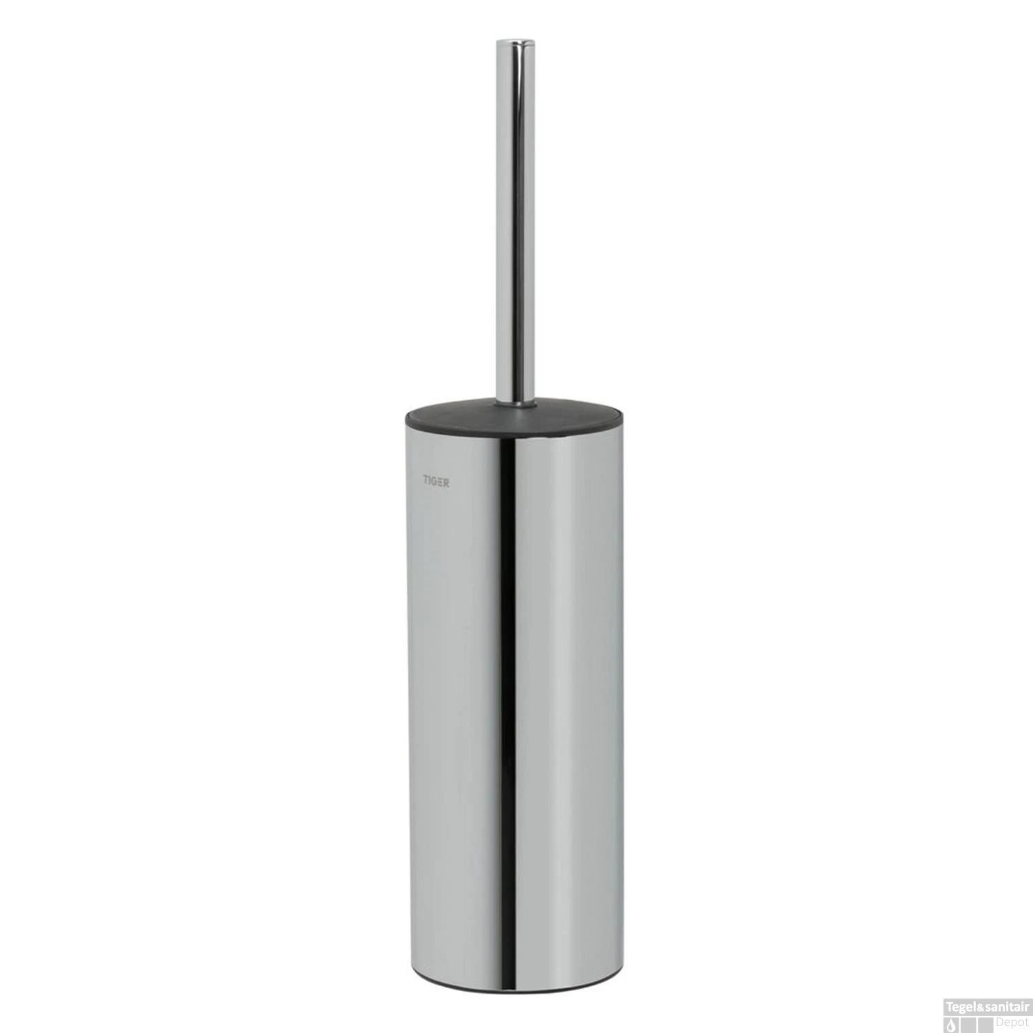 Tiger Noon Toiletborstel Met Houder Vrijstaand Chroom 9x9x38 Cm