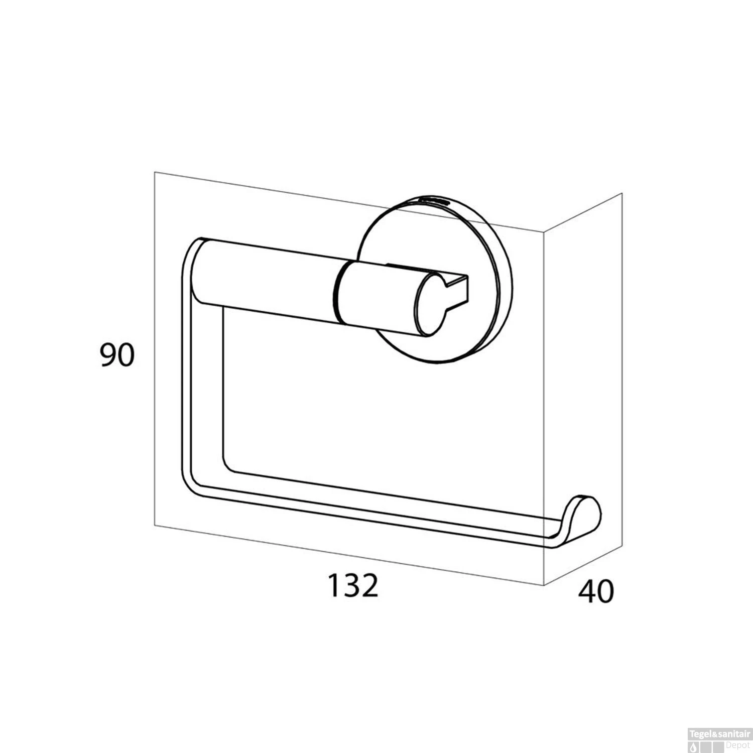 Tiger Noon Toiletrolhouder RVS Geborsteld 9x13x4 Cm - Afbeelding 4