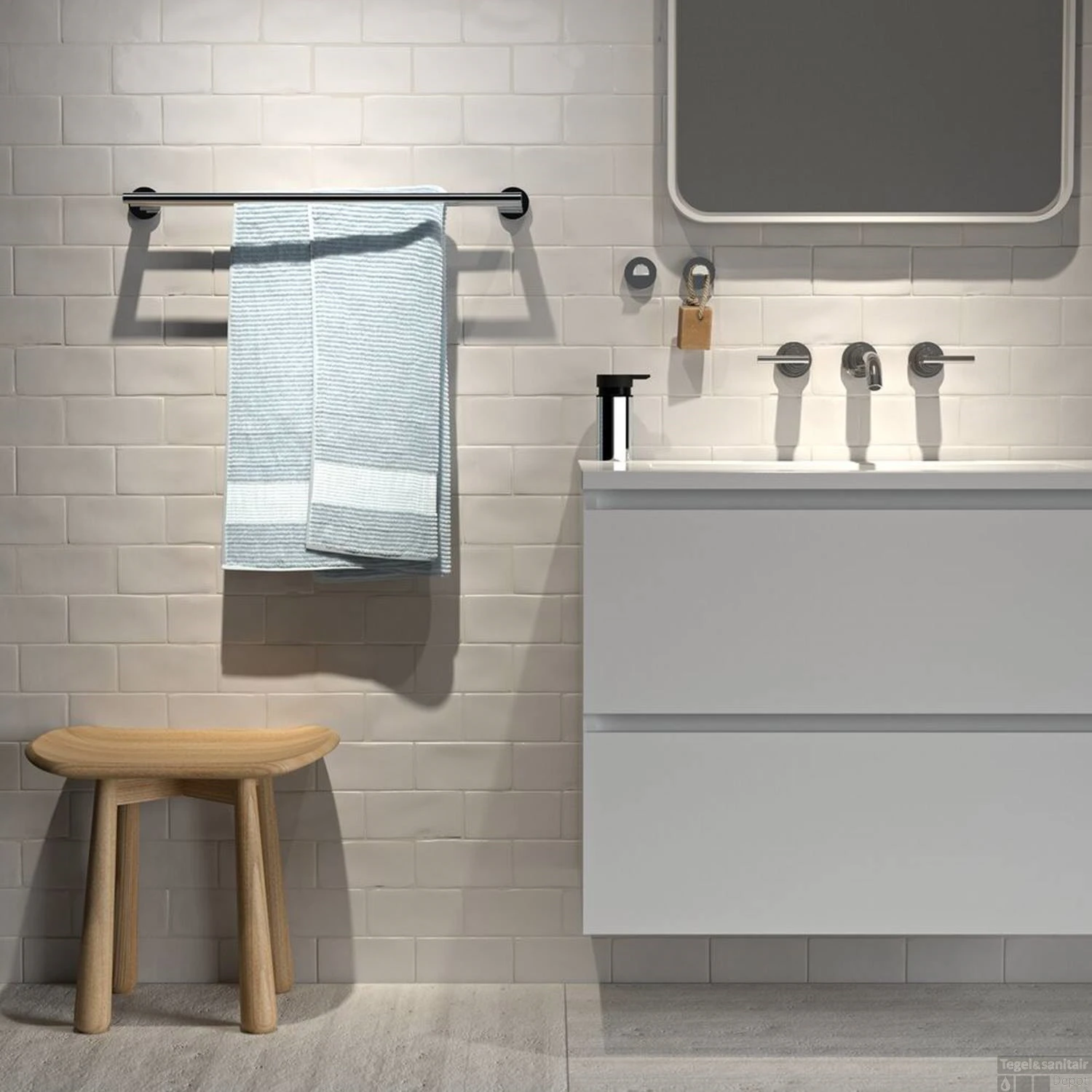 Tiger Noon Zeepdispenser Vrijstaand RVS Chroom 13x8x5.5 Cm - Afbeelding 3