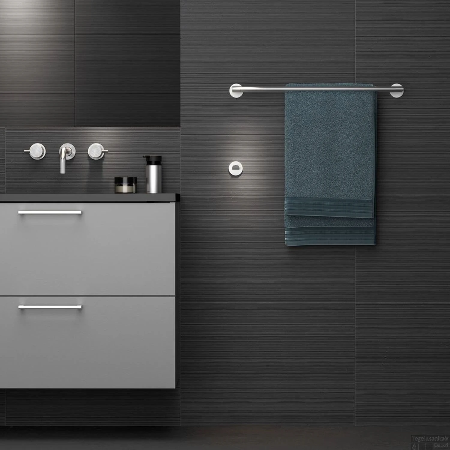 Tiger Noon Zeepdispenser Vrijstaand RVS Geborsteld 13x8x5.5 Cm - Afbeelding 3