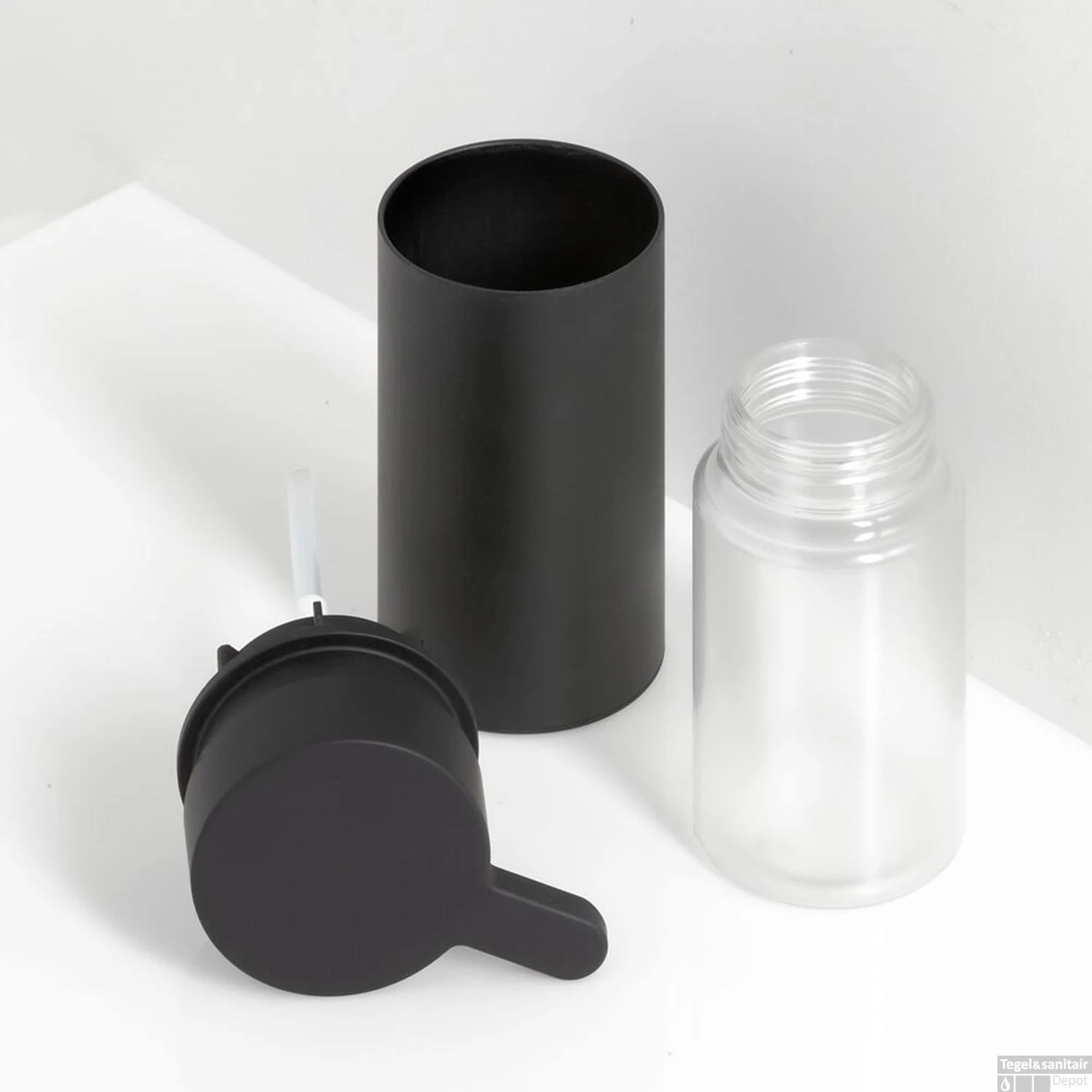 Tiger Noon Zeepdispenser Vrijstaand Mat Zwart 13x8x5.5 Cm - Afbeelding 3