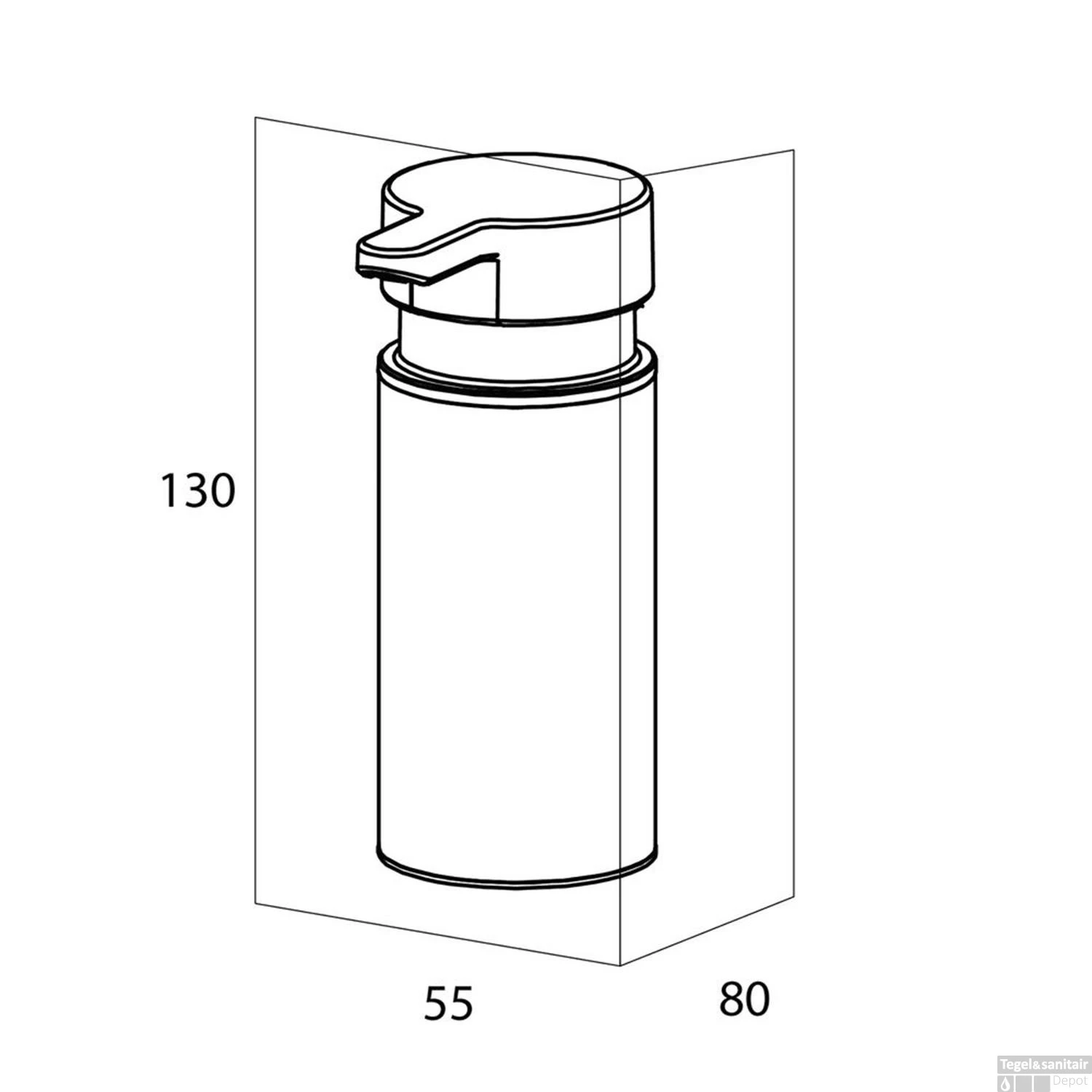 Tiger Noon Zeepdispenser Vrijstaand Mat Zwart 13x8x5.5 Cm - Afbeelding 5