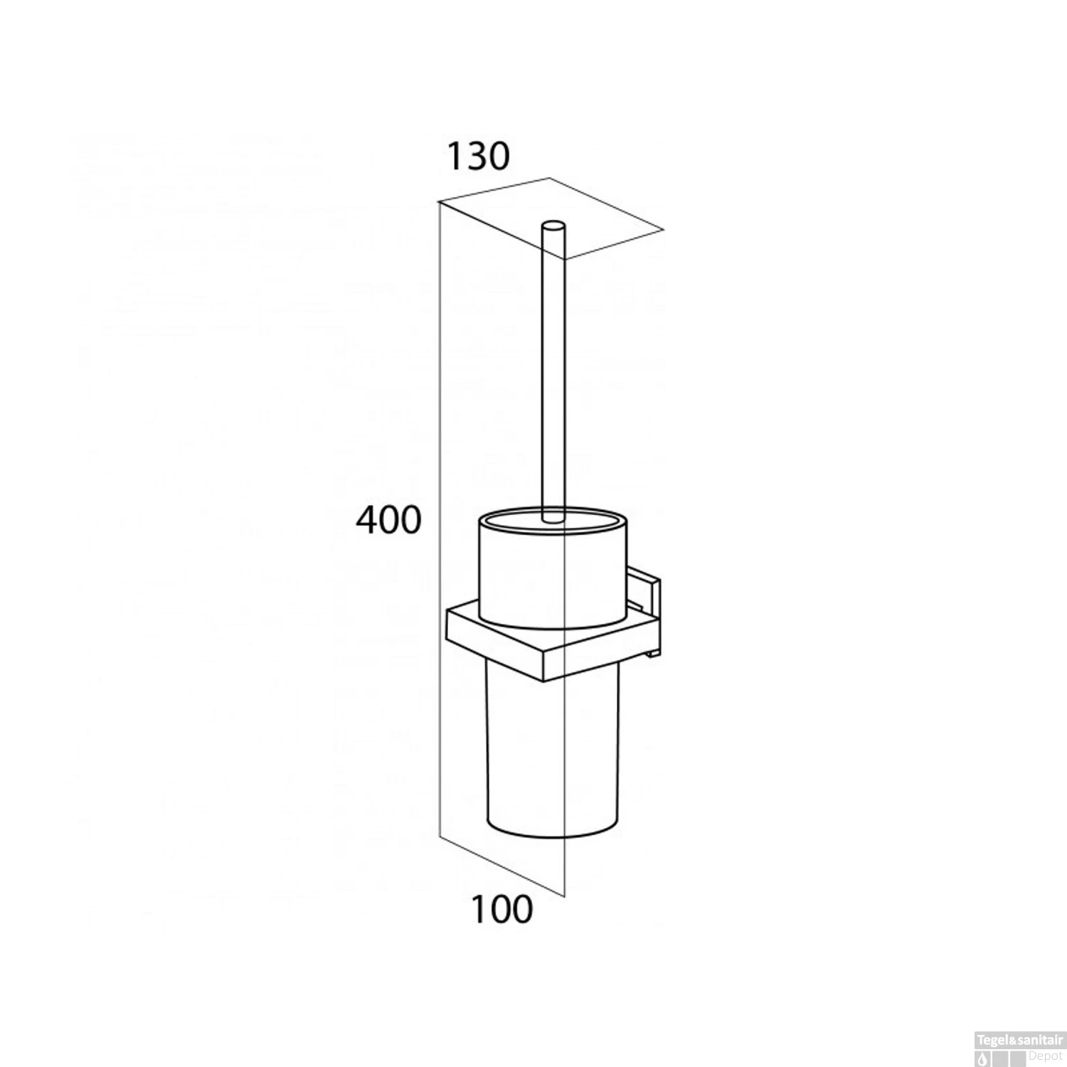 Toiletborstelgarnituur Tiger Items Muur RVS - Afbeelding 2