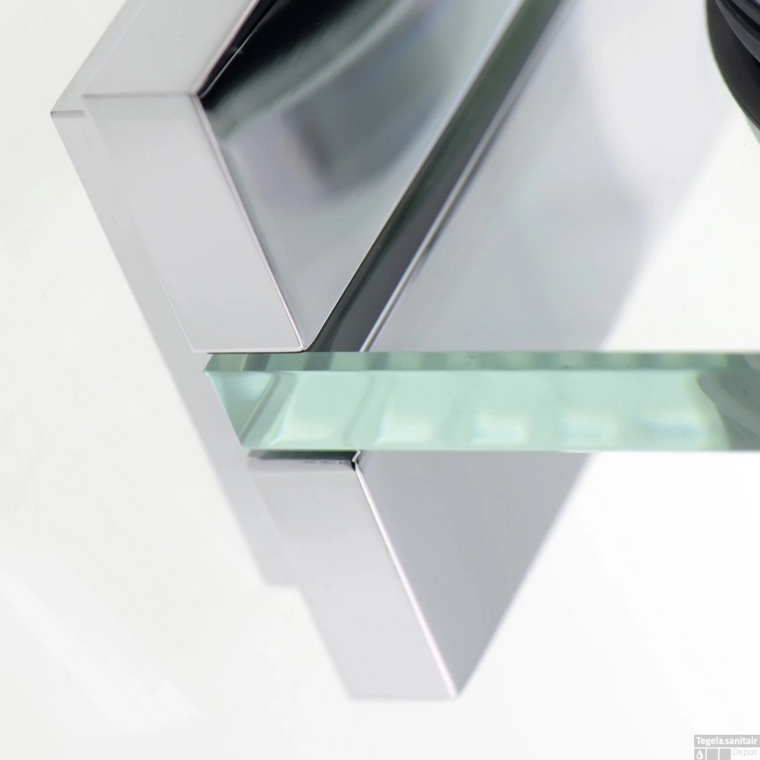 Toiletborstelgarnituur Tiger Safira Chroom Glas - Afbeelding 4