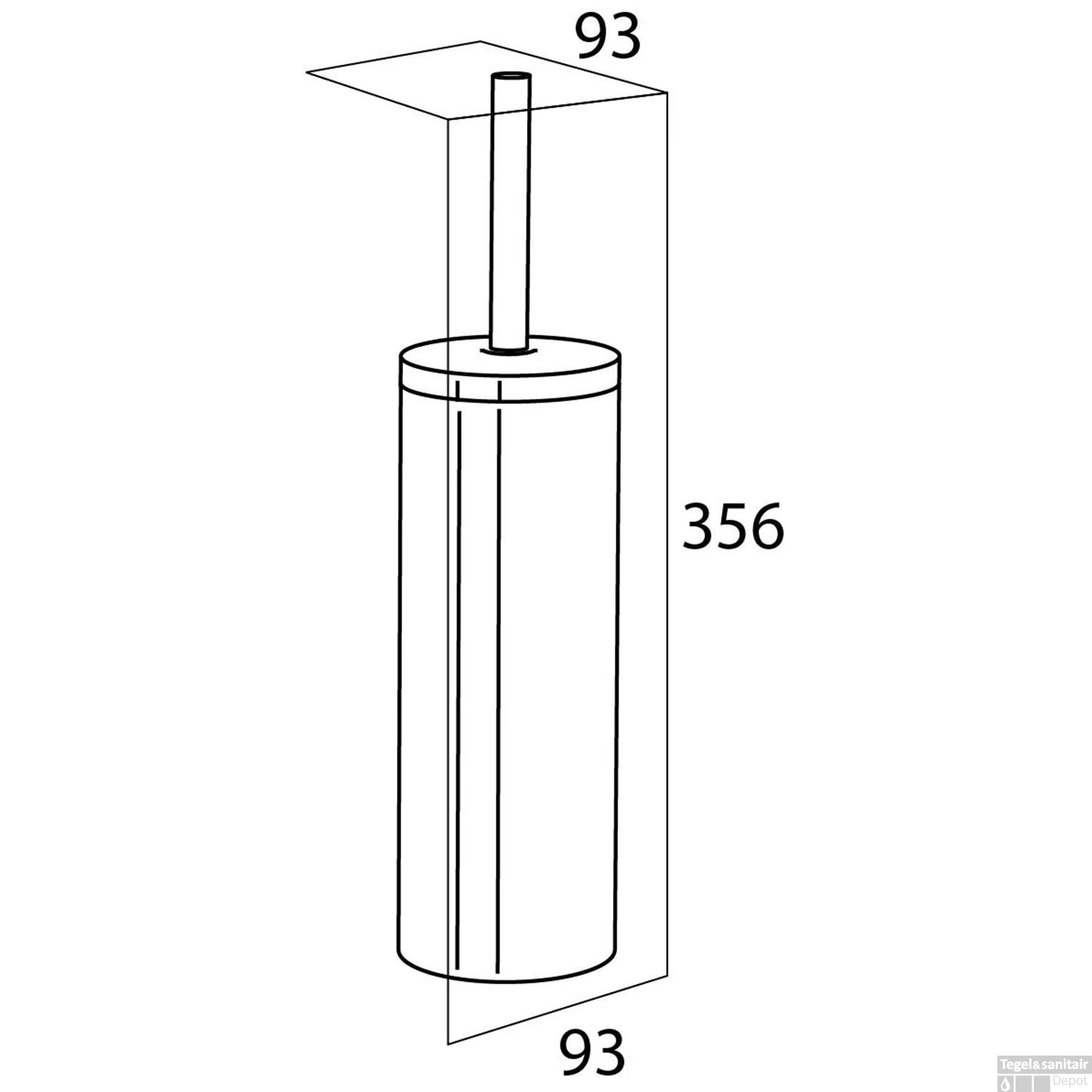 Toiletborstelset Vrijstaand Tiger Boston RVS Glans - Afbeelding 3
