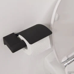 Toiletrolhouder Tiger Bold Met Klep Zwart