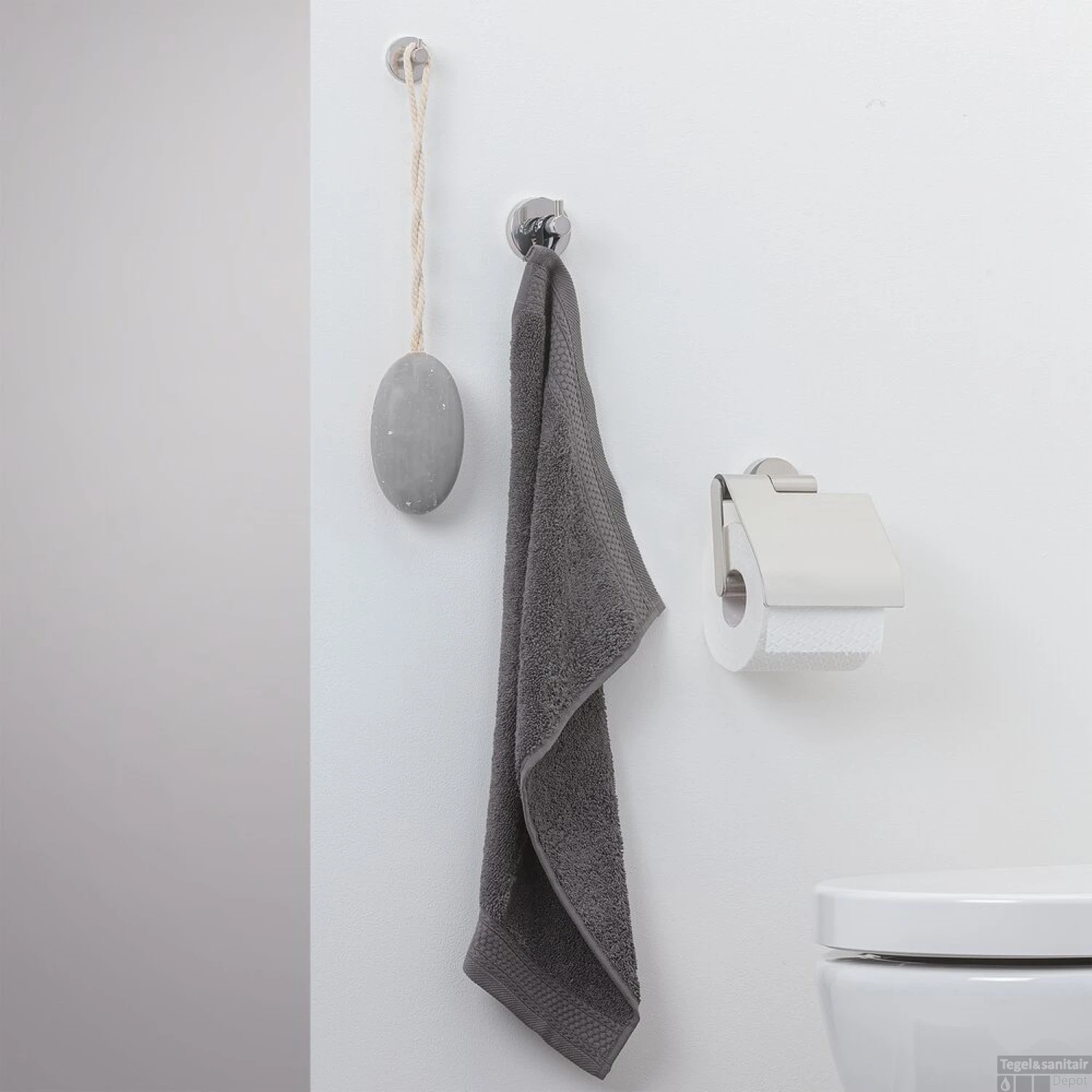 Toiletrolhouder Tiger Boston Met Klep RVS Glans - Afbeelding 2