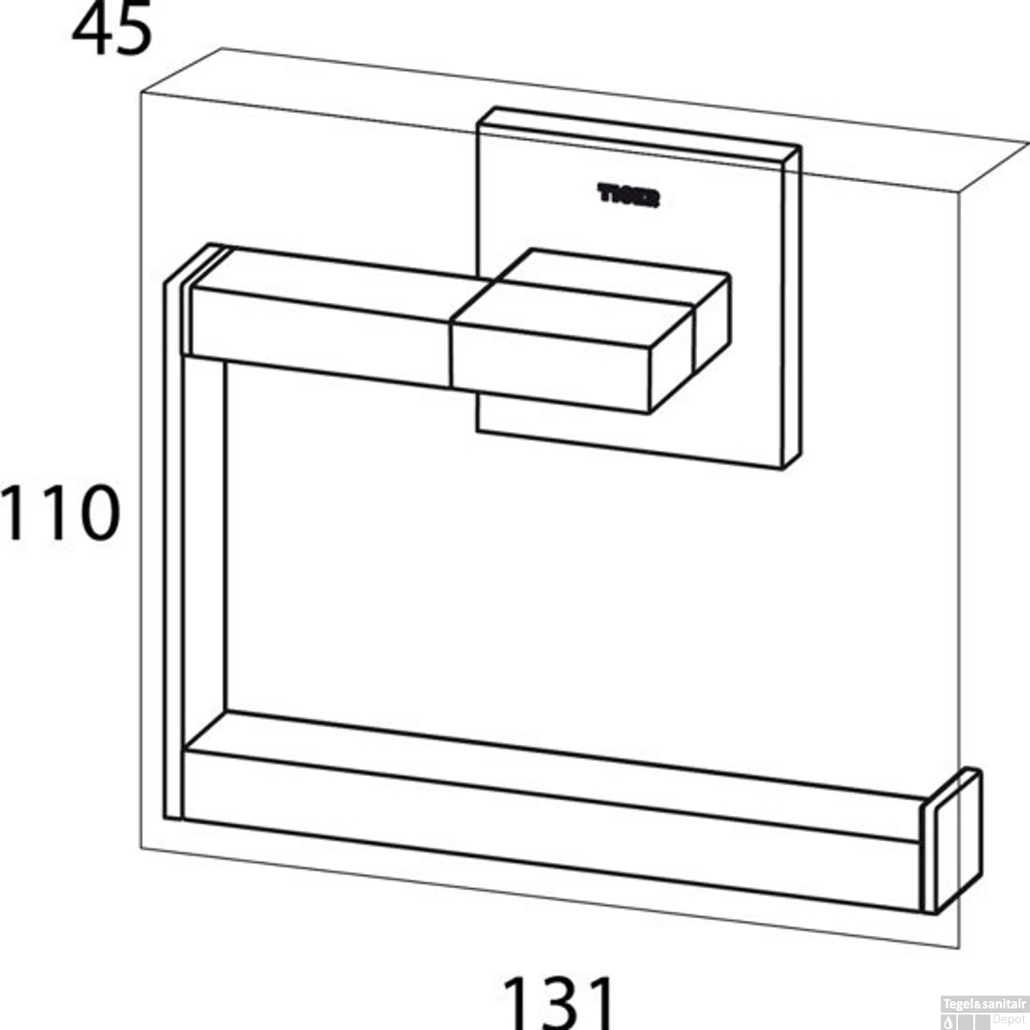 Toiletrolhouder Tiger Items Los RVS - Afbeelding 2