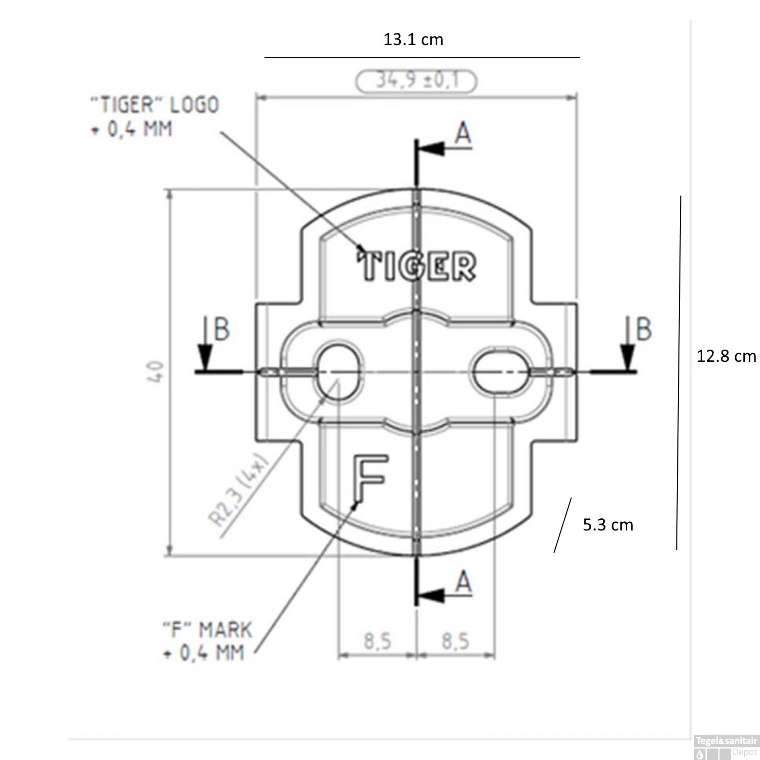 Toiletrolhouder Tiger Items Met Klep Los RVS - Afbeelding 2