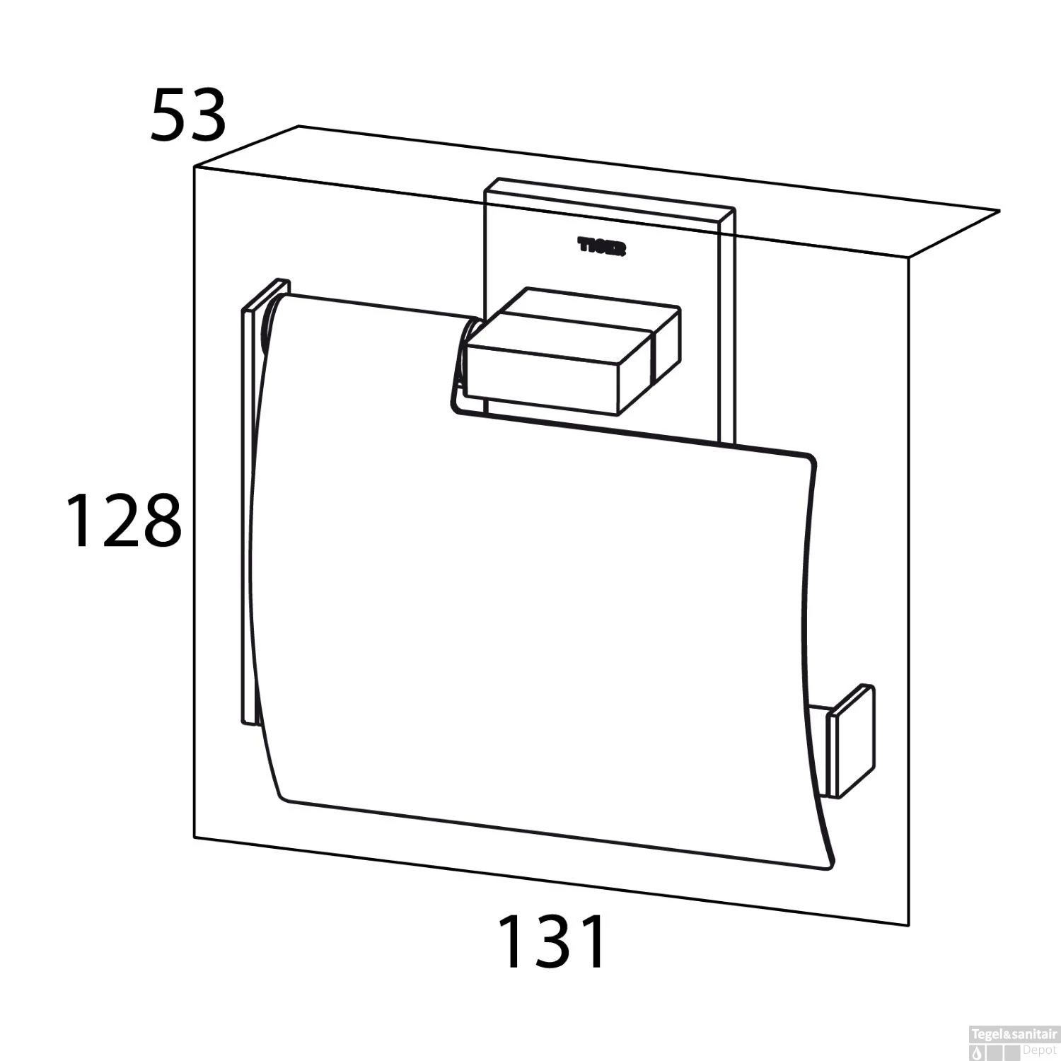 Toiletrolhouder Tiger Items Met Klep RVS - Afbeelding 2