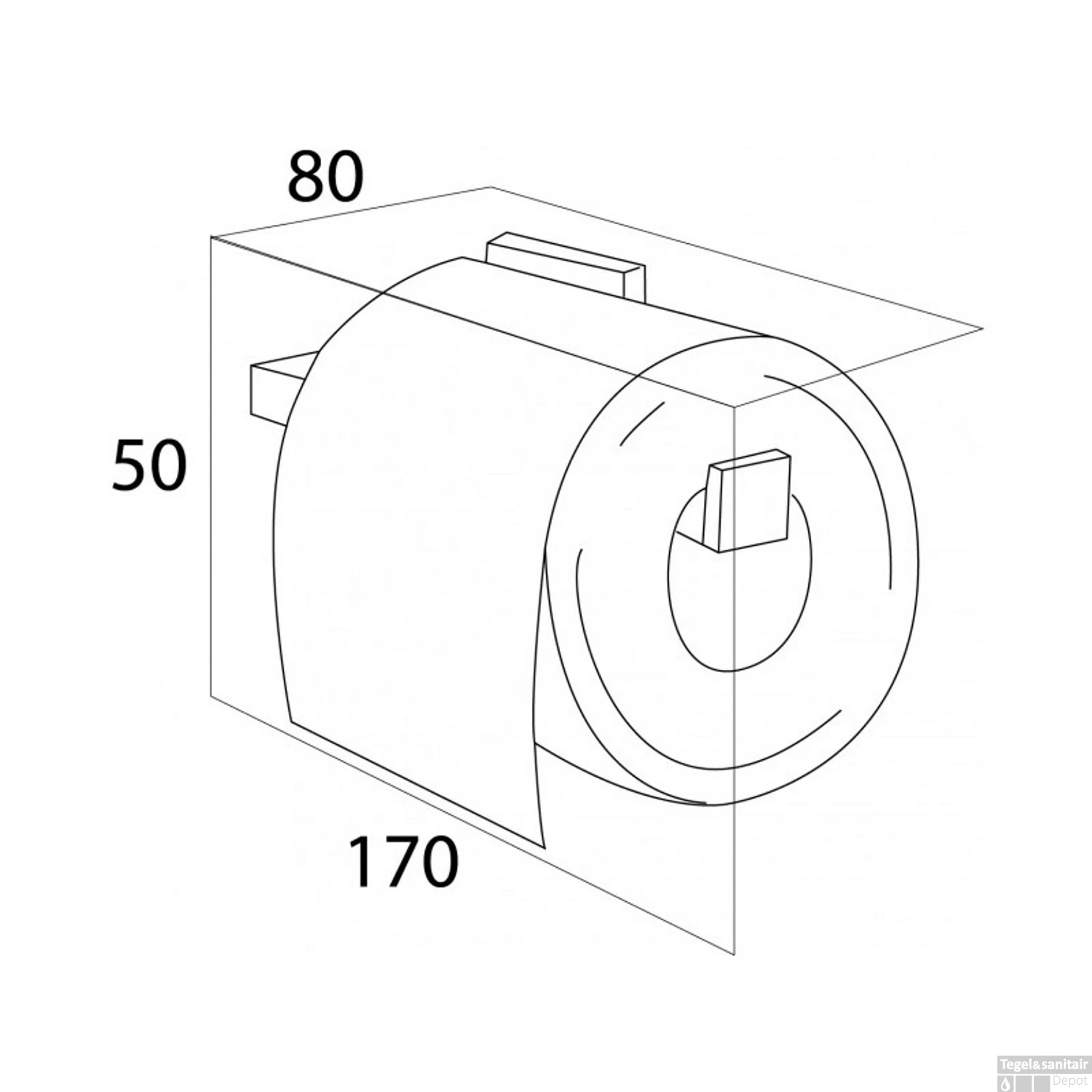 Toiletrolhouder Tiger Items Vast RVS - Afbeelding 2