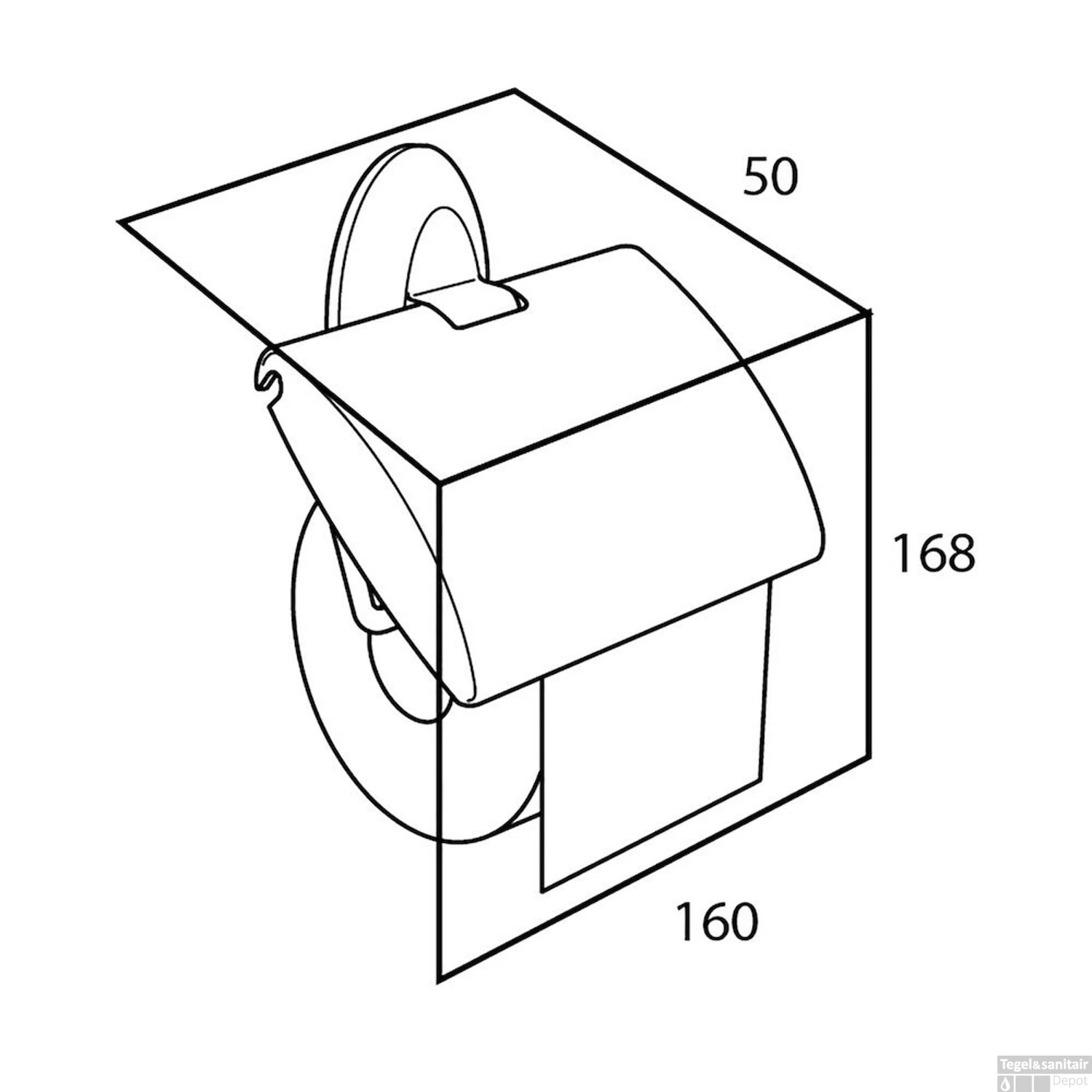 Toiletrolhouder Tiger Tainy Met Klep Wit - Afbeelding 2